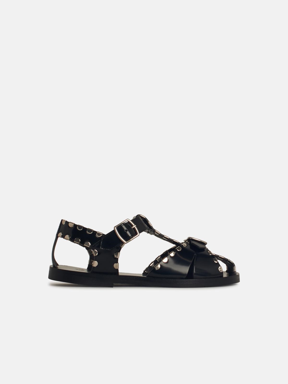Bally 'pasely' Black Leather Sandals
