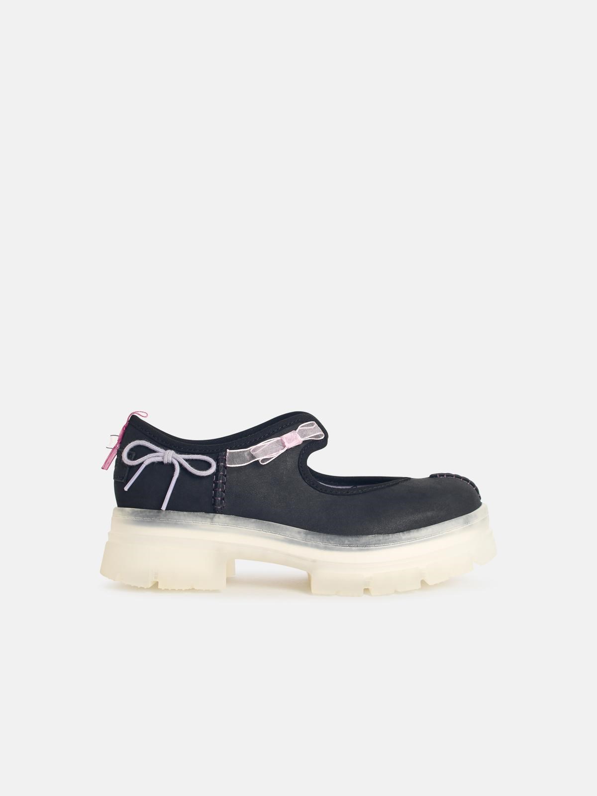Ugg 'areum Mary Jane' Black Leather Sneakers