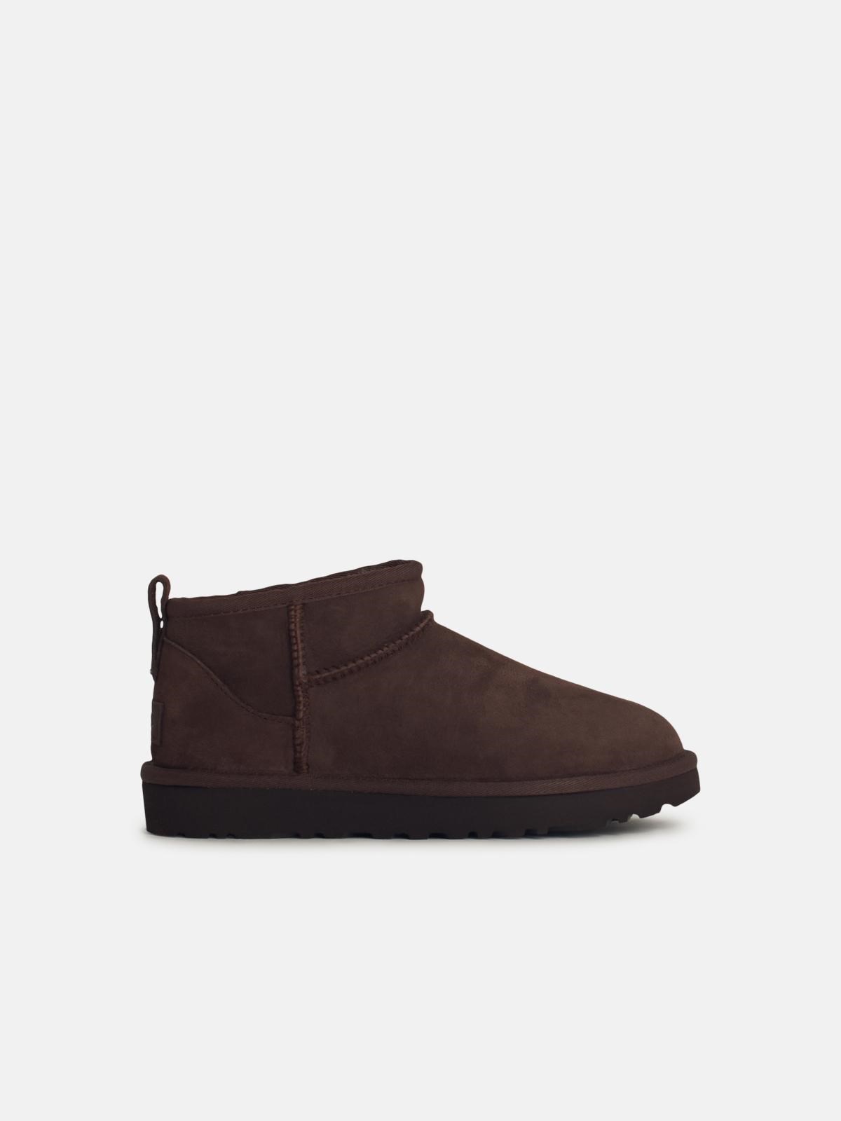 Ugg 'classic' Mini Boots In Brown Suede In Brown