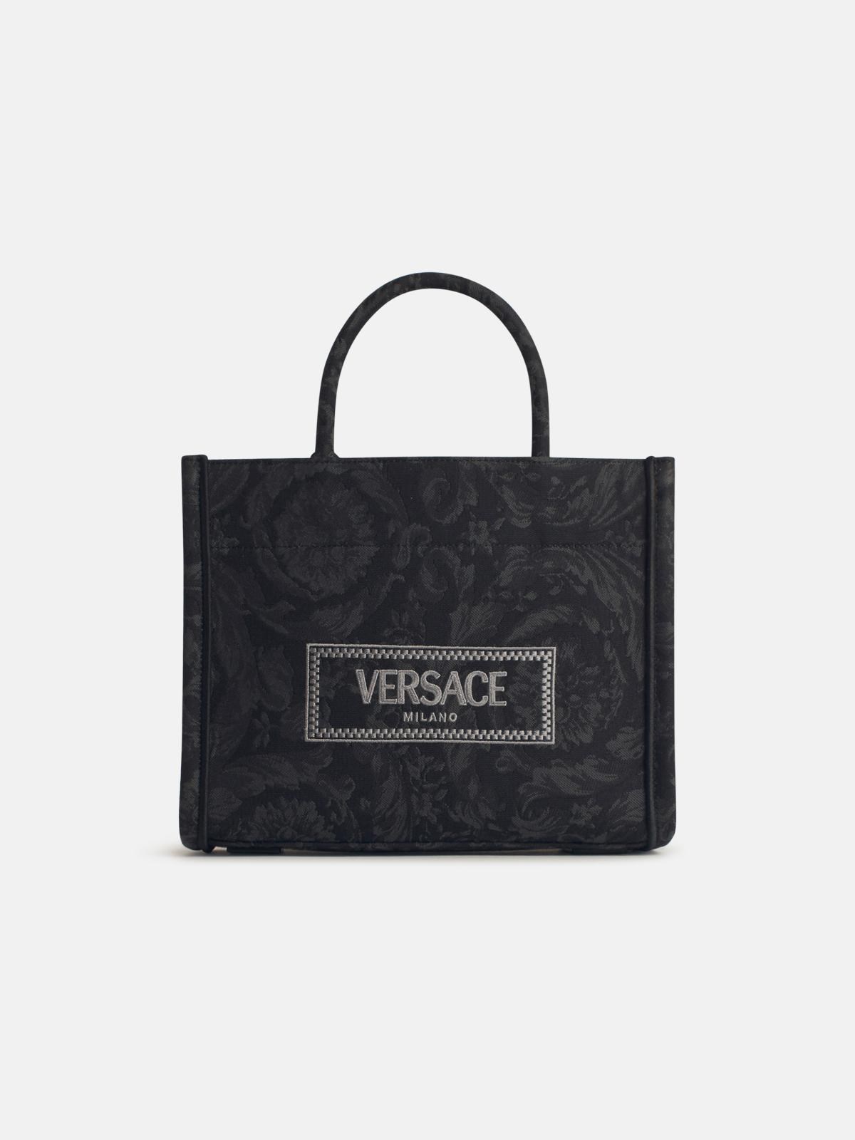 Versace 'tote' Black Fabric Bag
