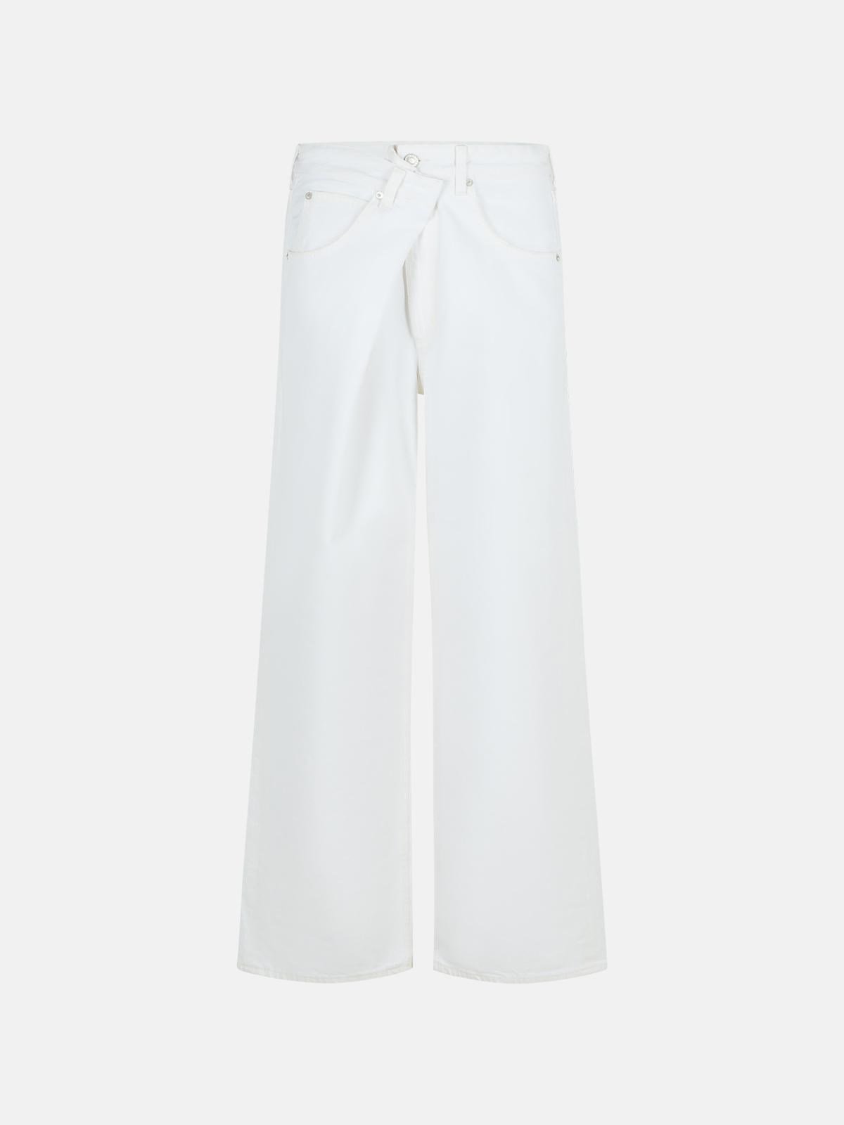 Agolde 'vana' White Cotton Jeans In White