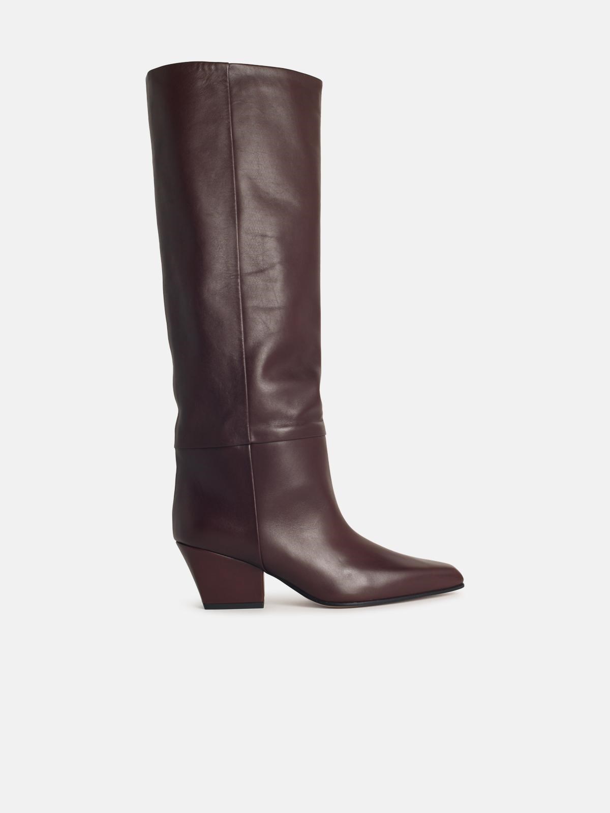Paris Texas 'jane' Mocha Leather Boots