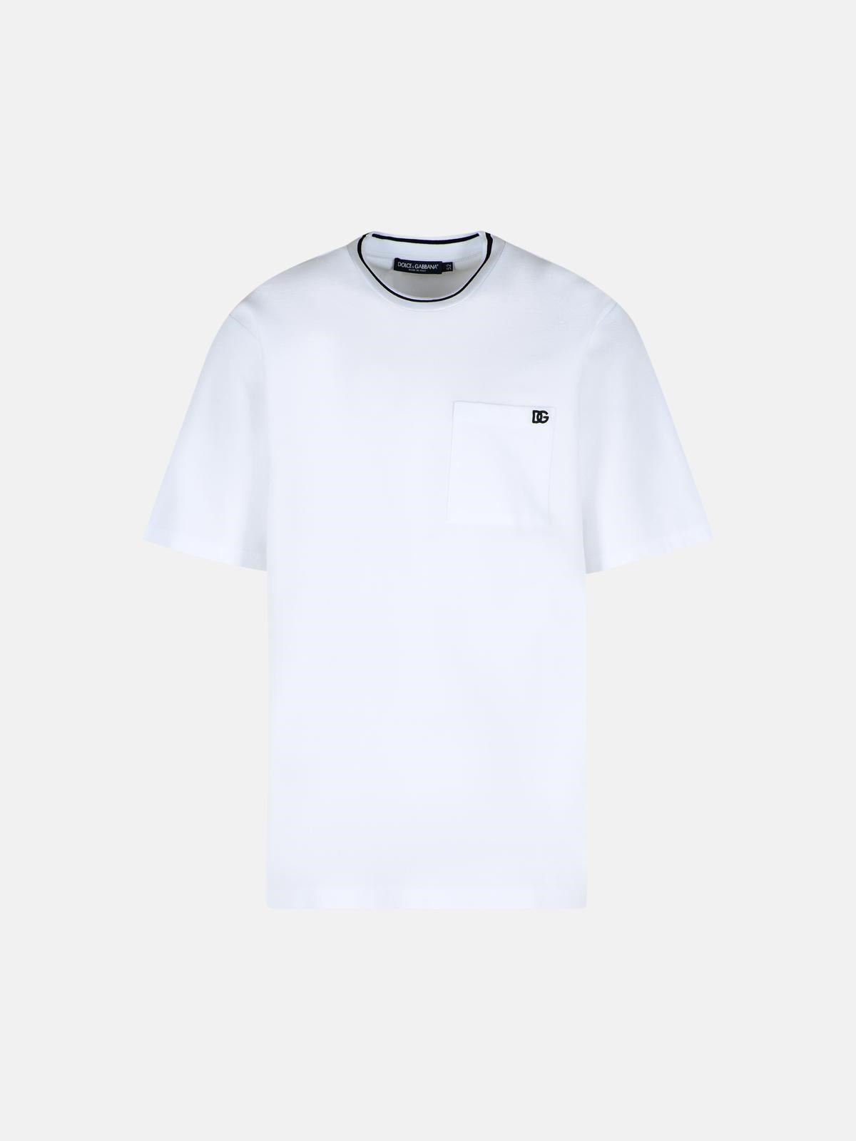 Dolce & Gabbana White Cotton Piquet T-shirt