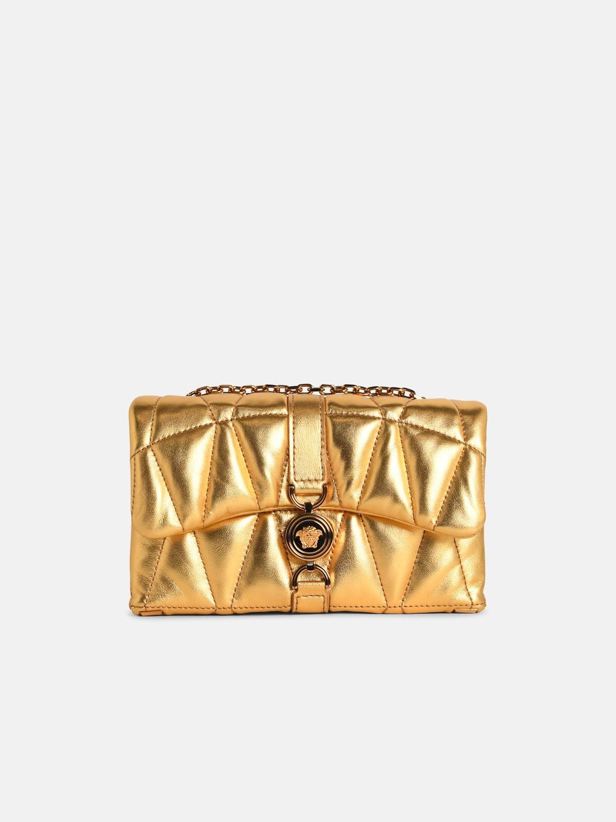 Versace 'kleio' Mini Bag In Gold Nappa Leather