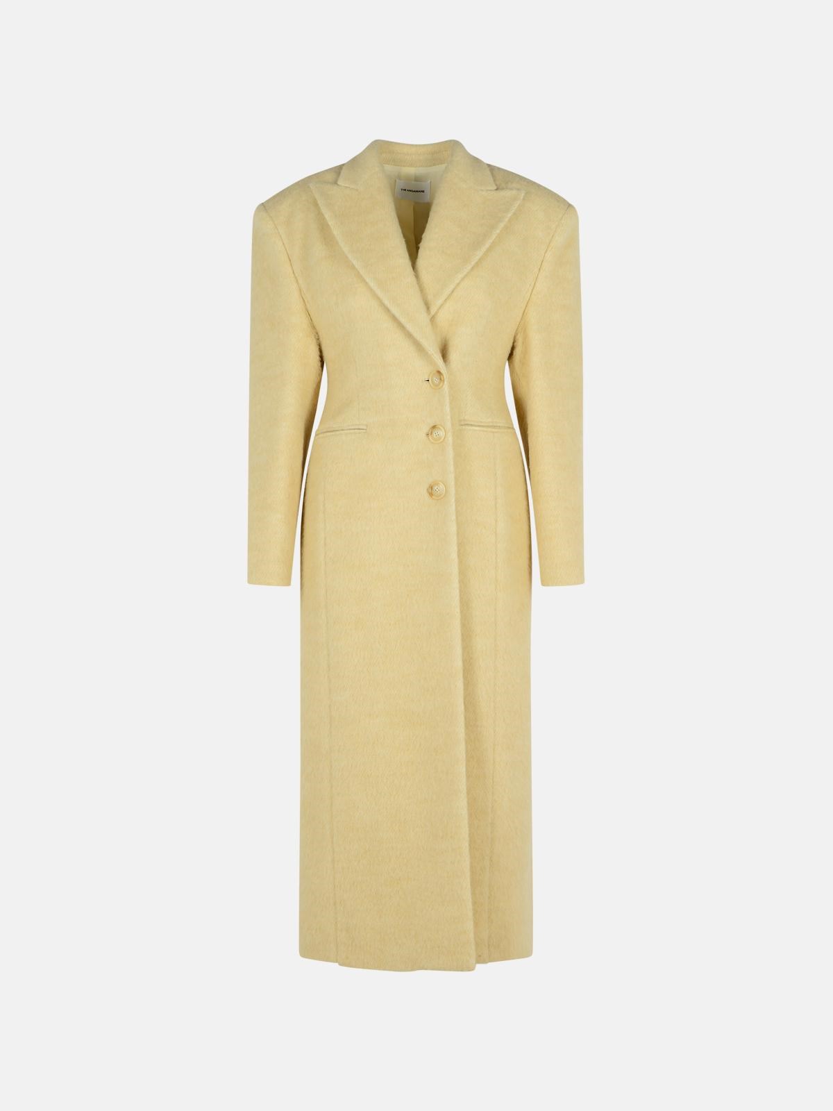 The Andamane Beige Wool Blend I Coat In White