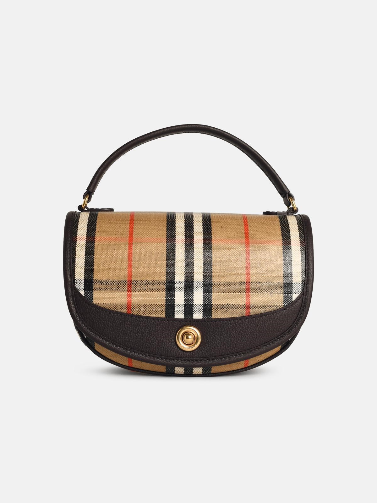Burberry 'highlands' Sand Cotton Blend Crossbody Bag