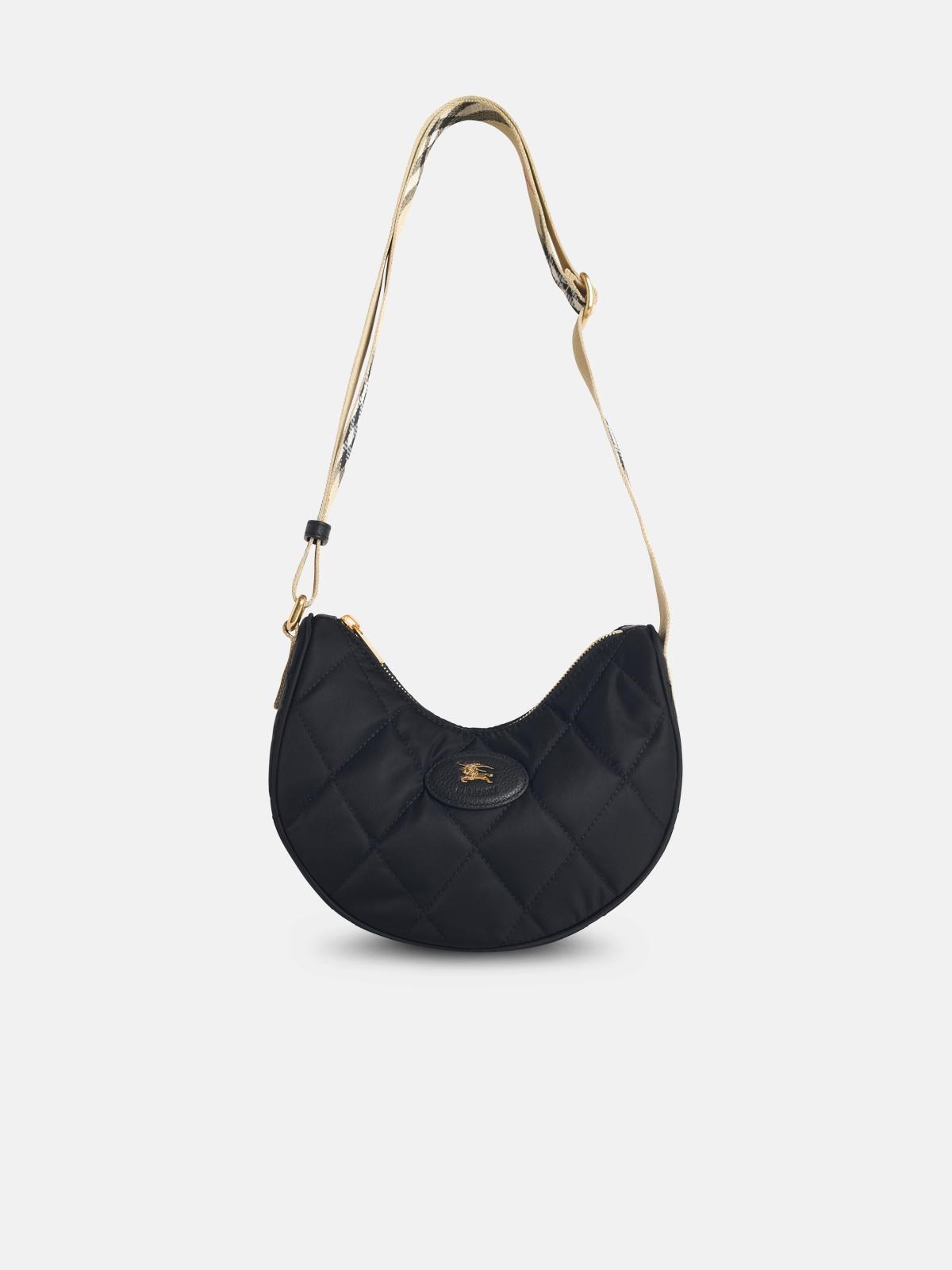Burberry 'horseshoe' Black Fabric Bag