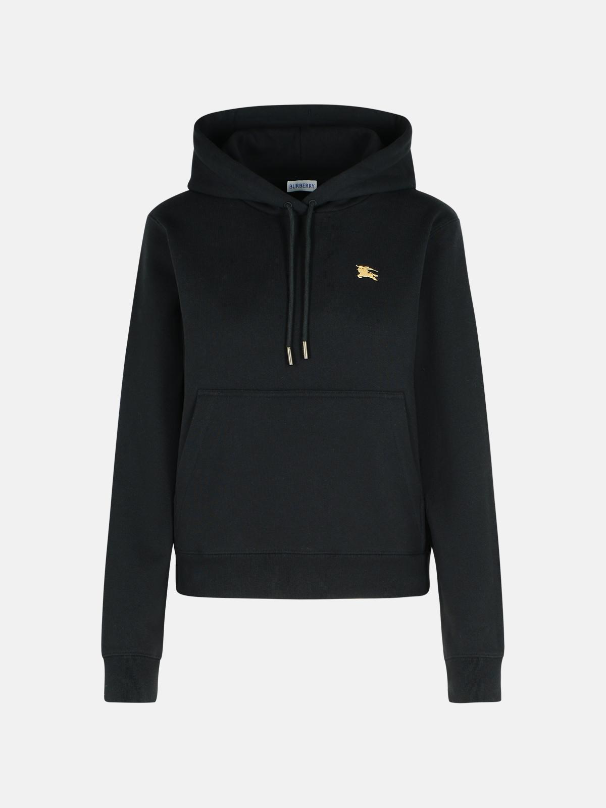 Burberry BURBERRY 'Harriet' Black Cotton Sweatshirt　バーバリー「ハリエット」ブラック コットン スウェットシャツ