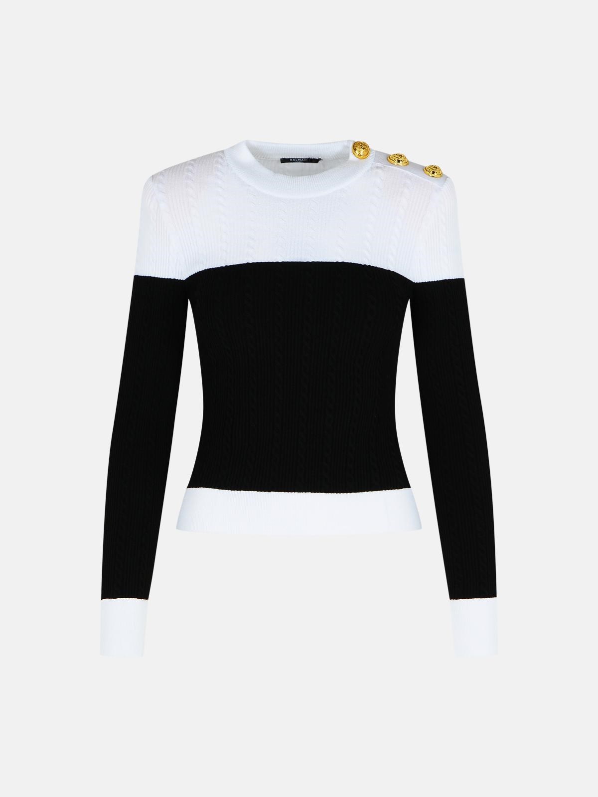 Balmain Black Viscose Blend Sweater