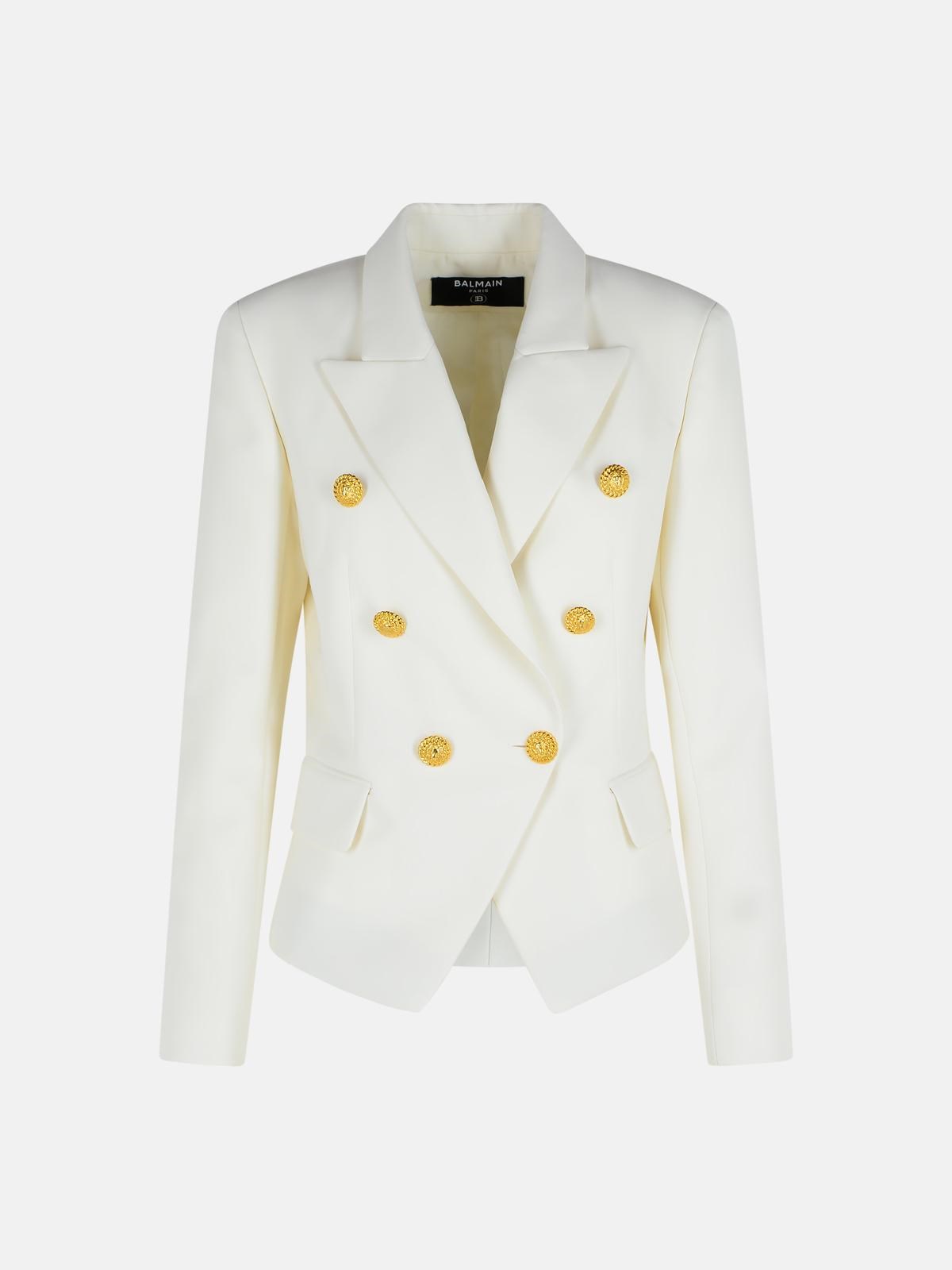 Balmain Balzer In White Virgin Wool In White