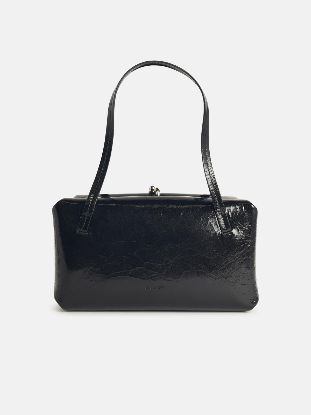 Jil Sander Small 'goji Pillow' Black Leather Bag