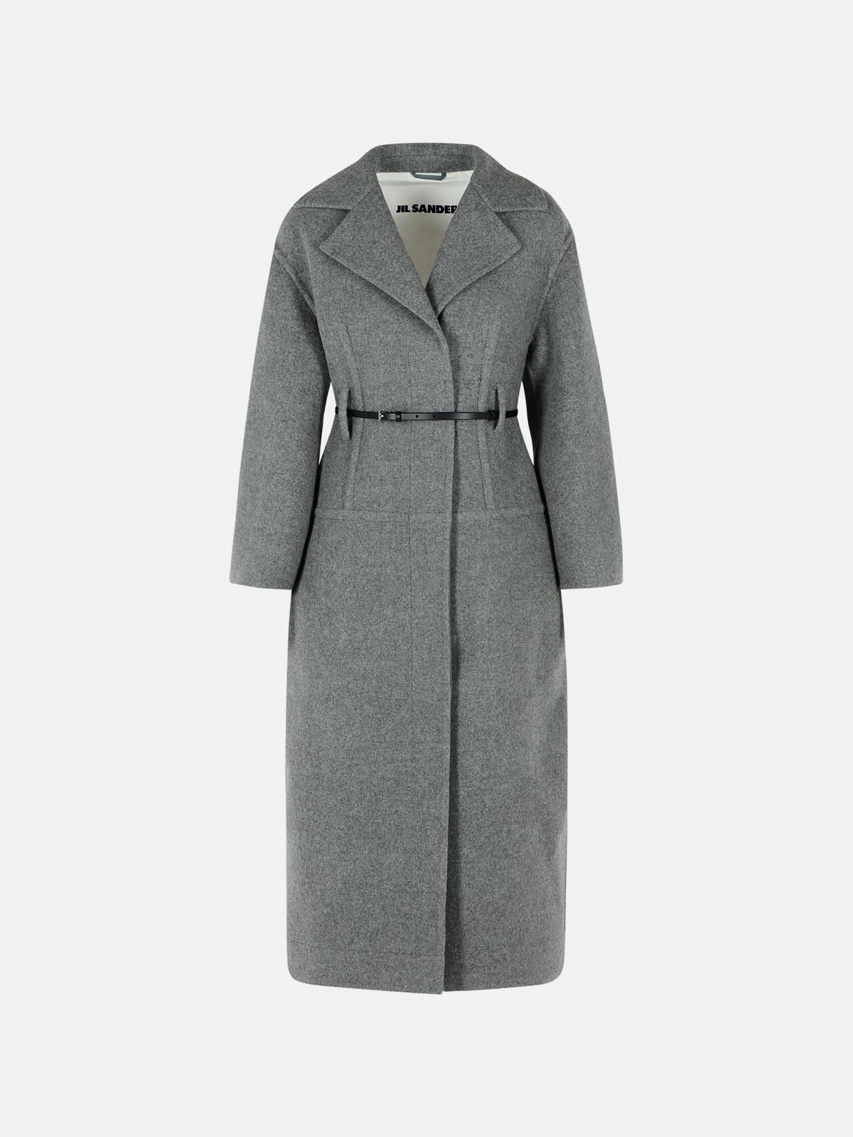 Jil Sander JIL SANDER Grey Virgin Wool Coat　JIL SANDER グレー バージン ウール コート