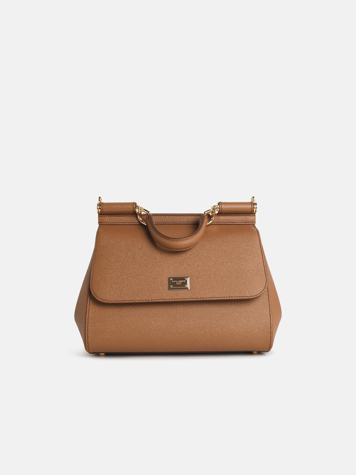 Dolce & Gabbana 'sicily' Camel Leather Bag