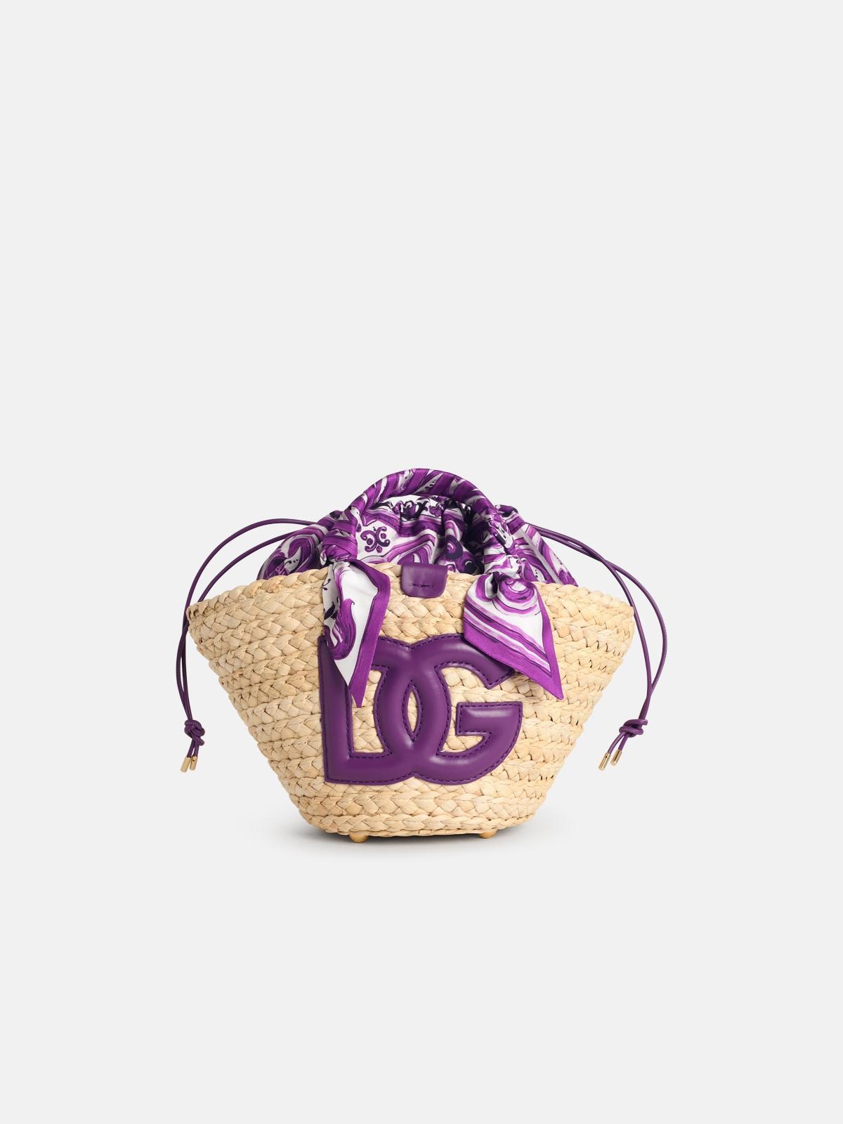 Dolce & Gabbana 'kendra' Purple Leather Blend Bag