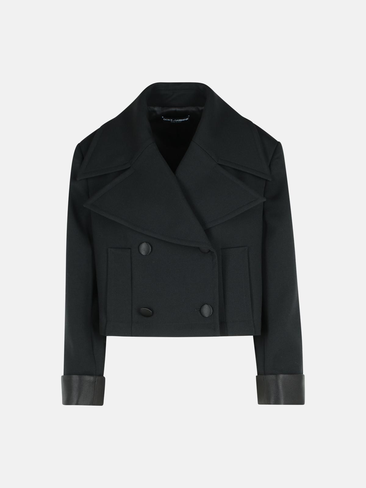 DOLCE & GABBANA Black Virgin Wool Blend Jacket