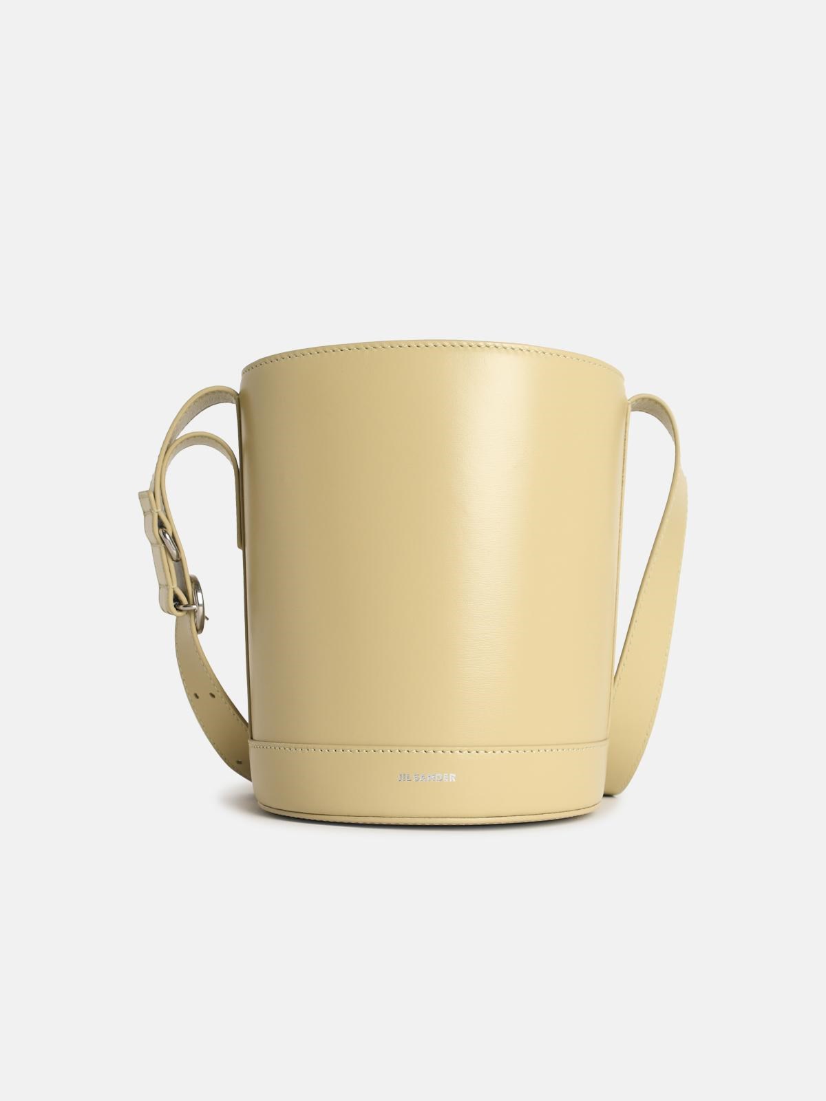 JIL SANDER 'Cannolo' Bucket Bag In Almond Nappa Leather　JIL SANDER アーモンドナッパレザー「Cannolo」バケットバッグ JIL