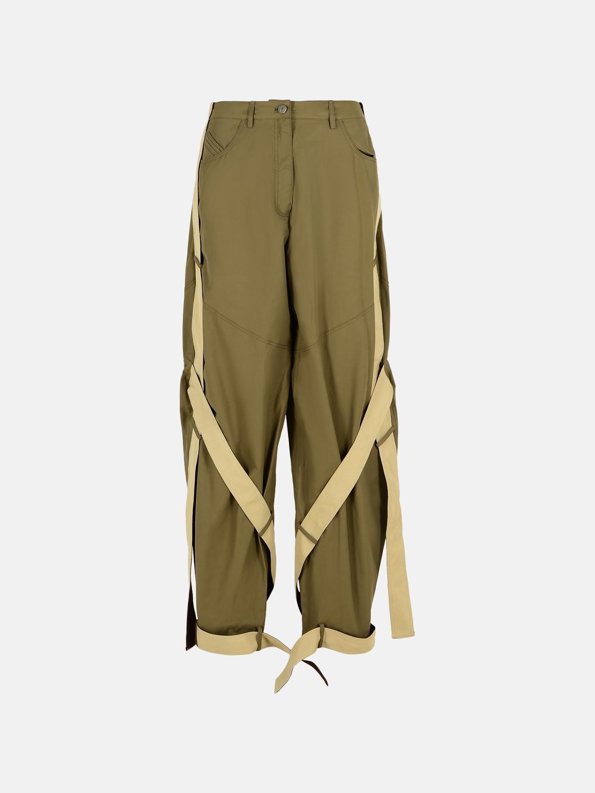 THE ATTICO Green Cotton Blend Pants　THE ATTICO グリーン コットン ブレンド パンツ THE