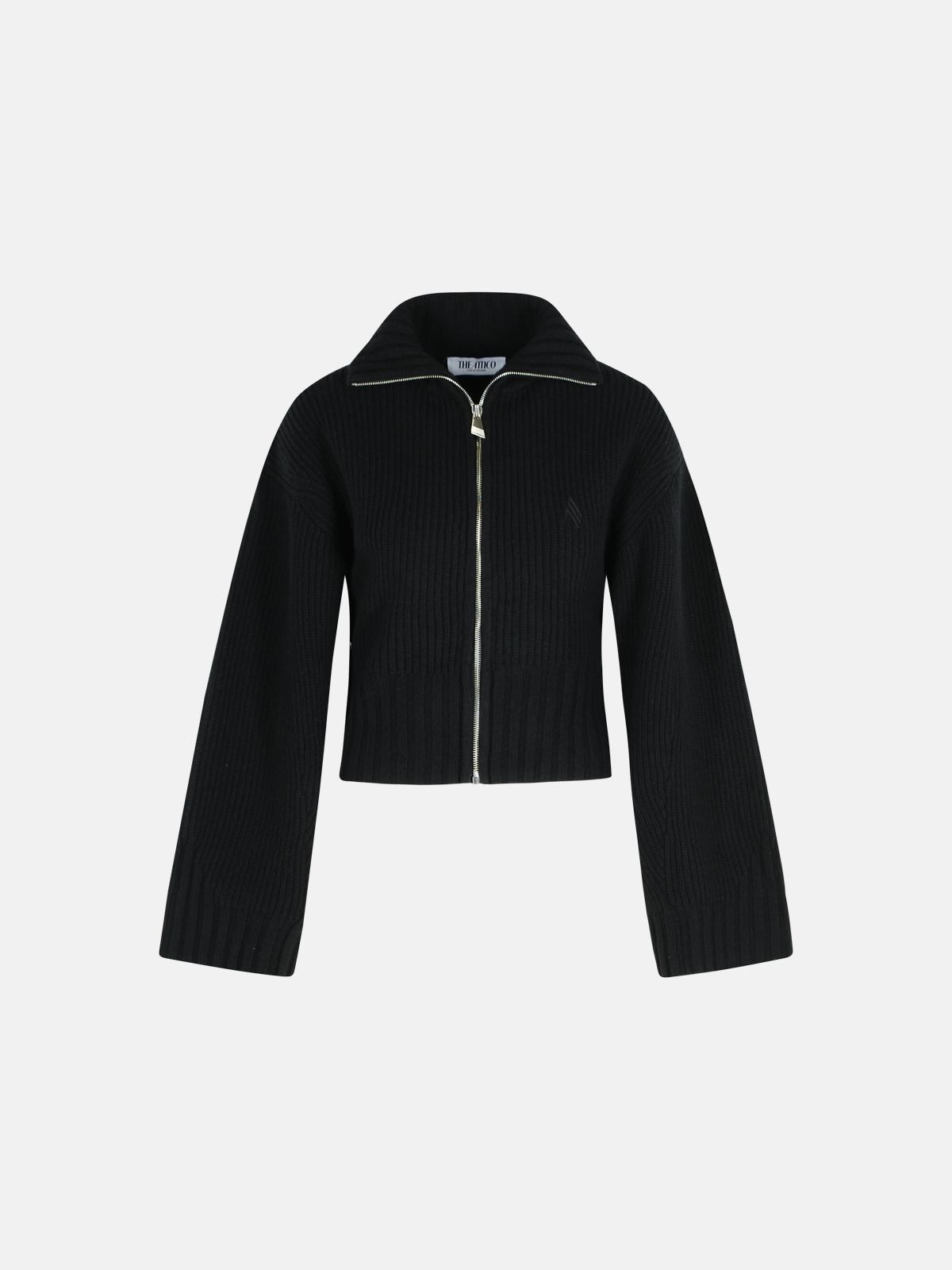 Attico Black Wool And Cashmere Sweater In Black