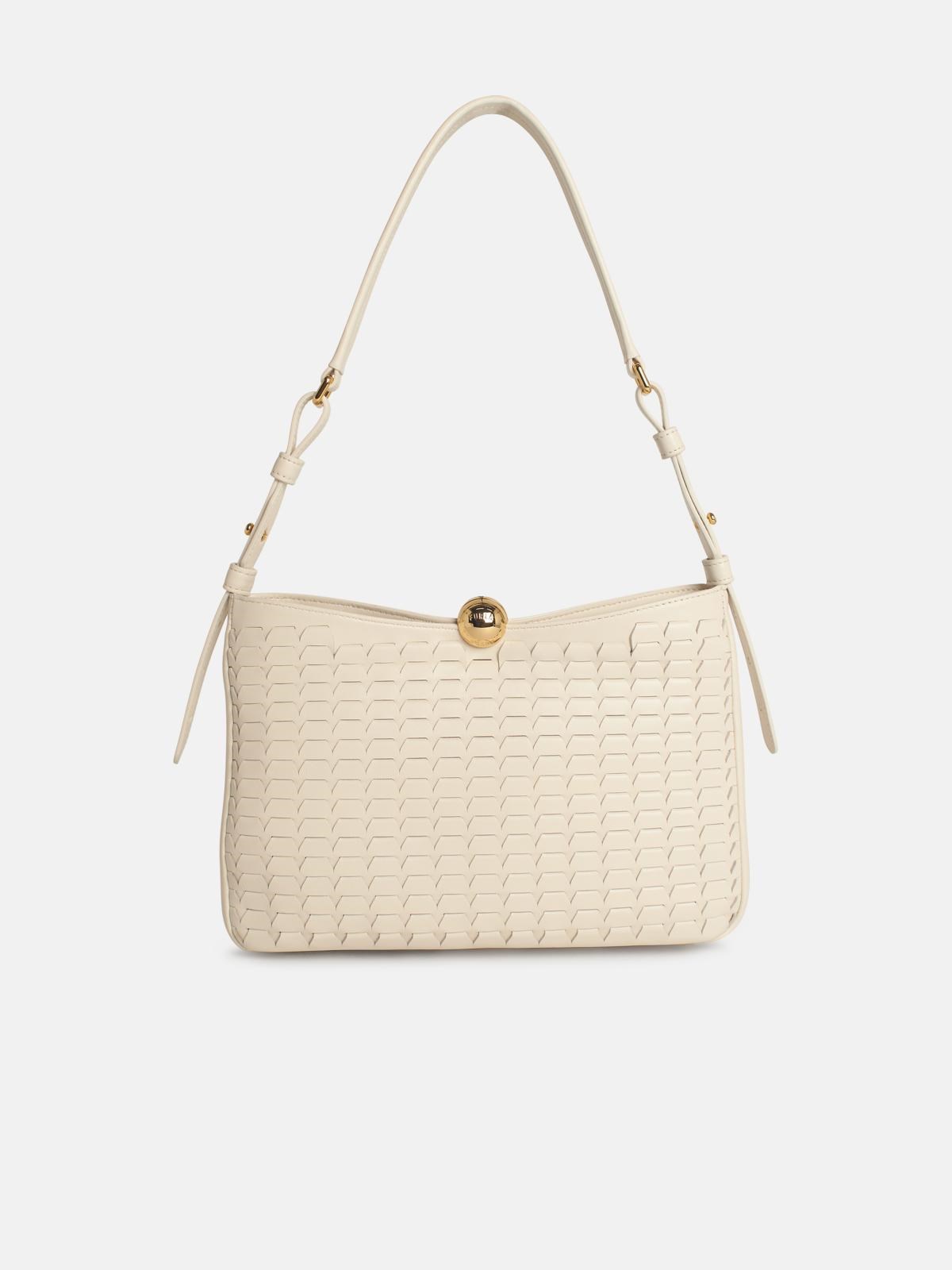 FURLA 'Sfera Soft' Medium Crossbody Bag In Cream Leather