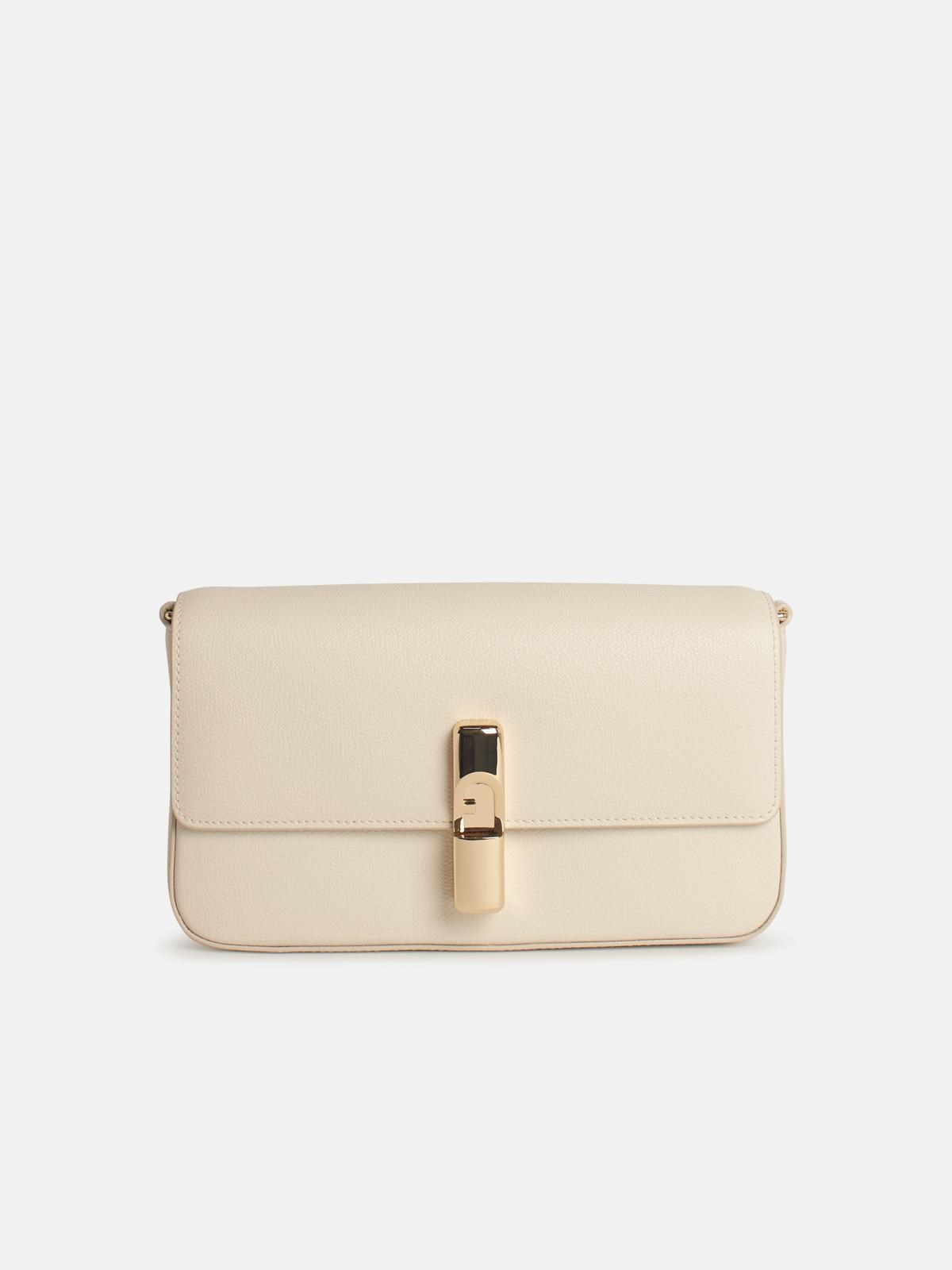 FURLA 'Iride' Small Cream Leather Crossbody Bag