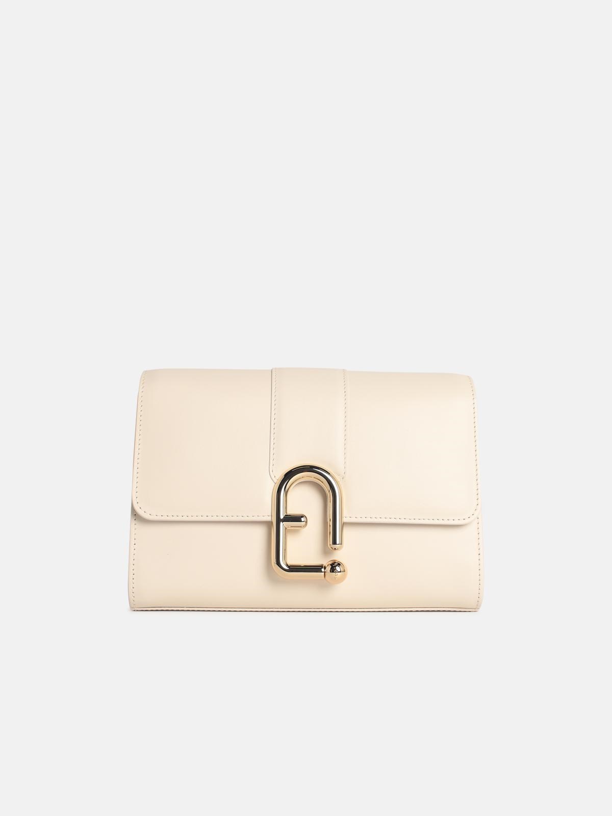 FURLA 'Urban S' Cream Leather Crossbody Bag