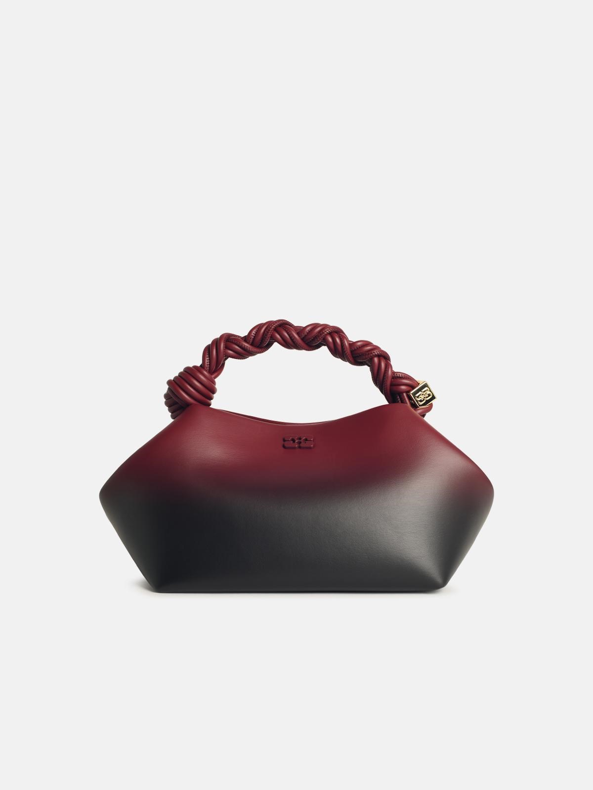 Ganni Small ' Bou' Bag In Red Shaded Leather Blend