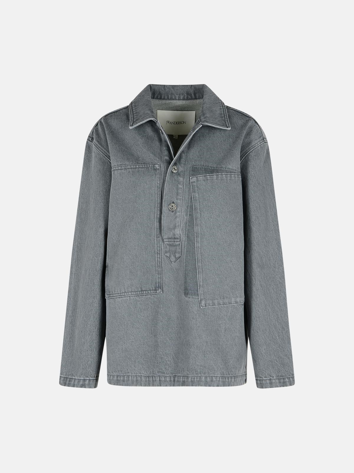 JW ANDERSON 'Rugby' Grey Denim Shirt　JW ANDERSON ラグビー グレー デニム シャツ JW