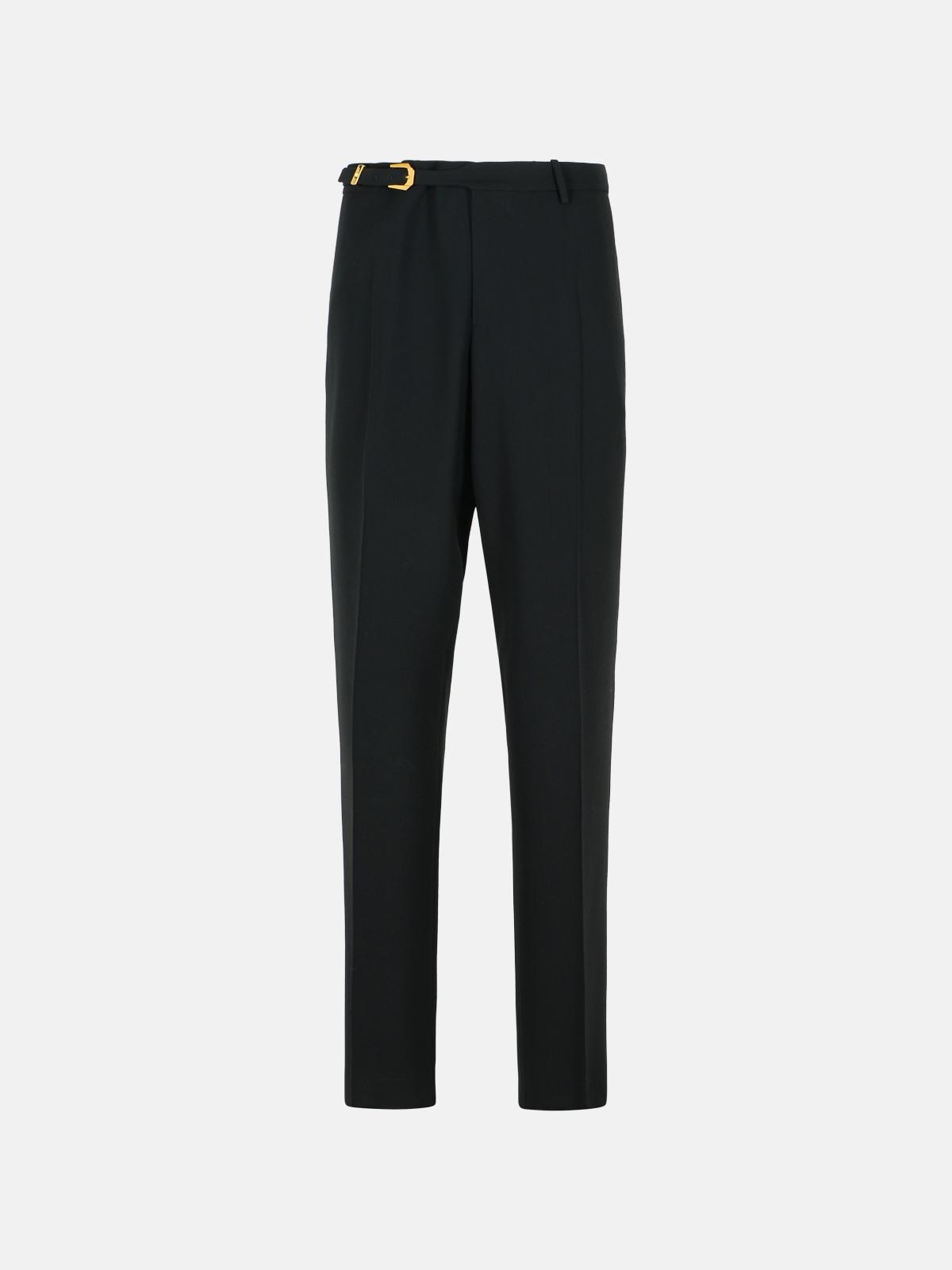 VERSACE Black Virgin Wool Blend Patalone　VERSACE ブラック バージン ウール ブレンド パタローネ VERSACE