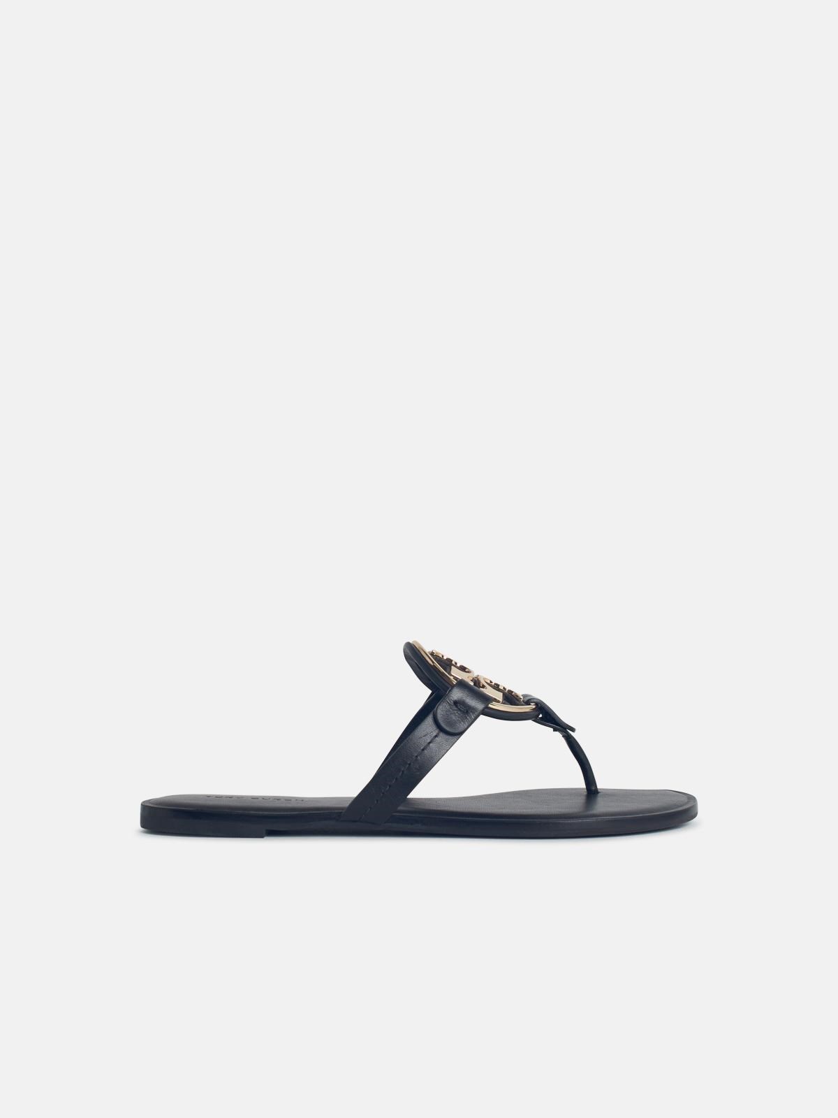 Tory Burch 'miller' Sandals With 'pavé' In Black Leather
