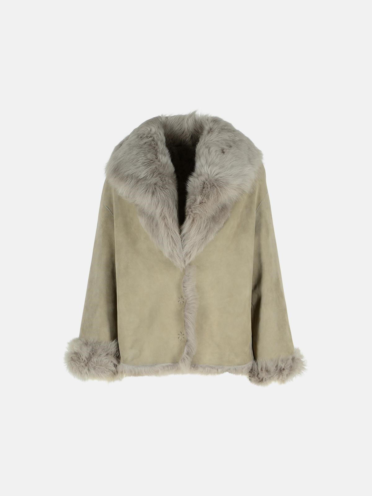 Salvatore Santoro Stucco Leather Jacket In Neutral