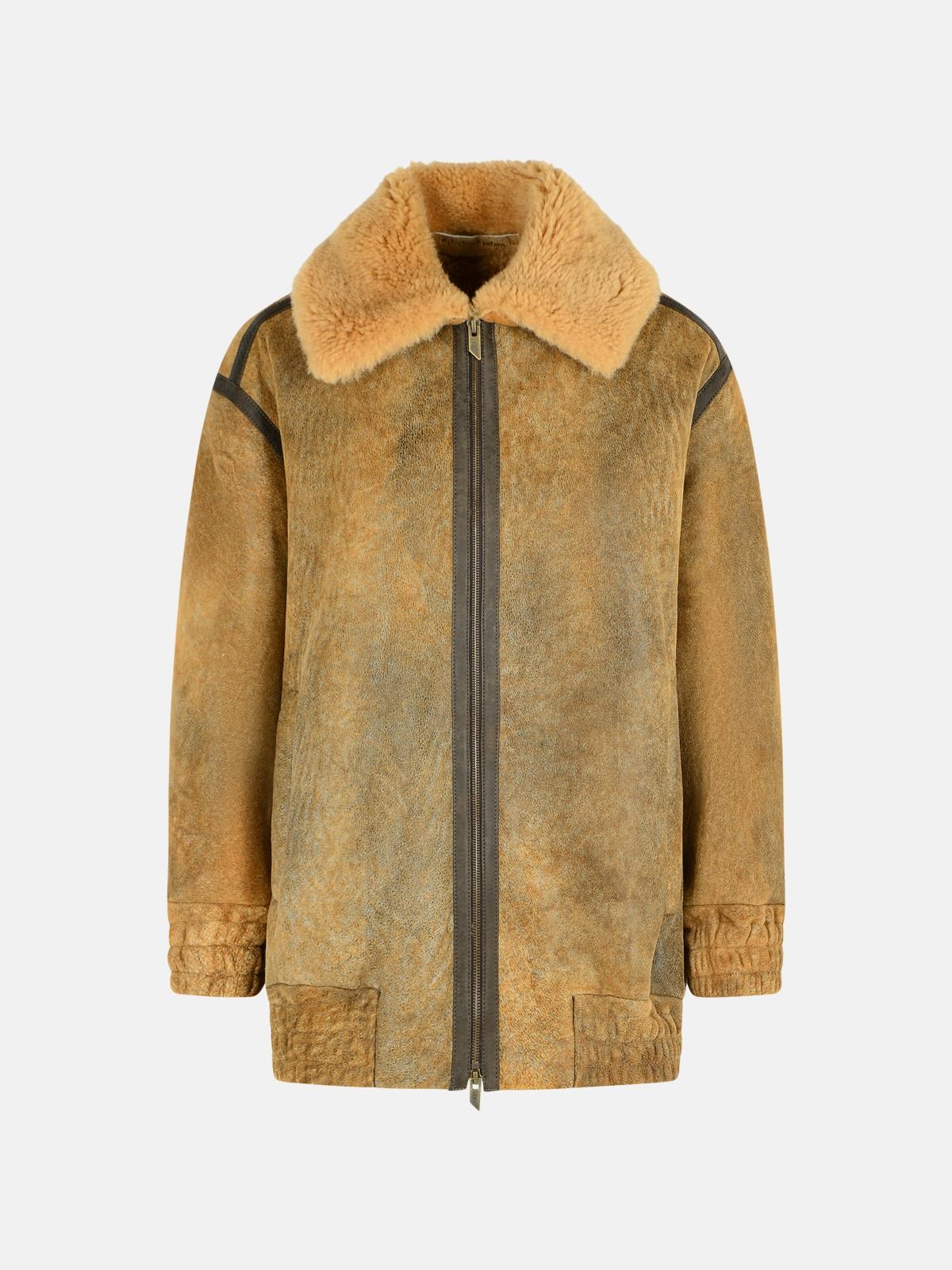 Salvatore Santoro Camel Leather Jacket In Brown