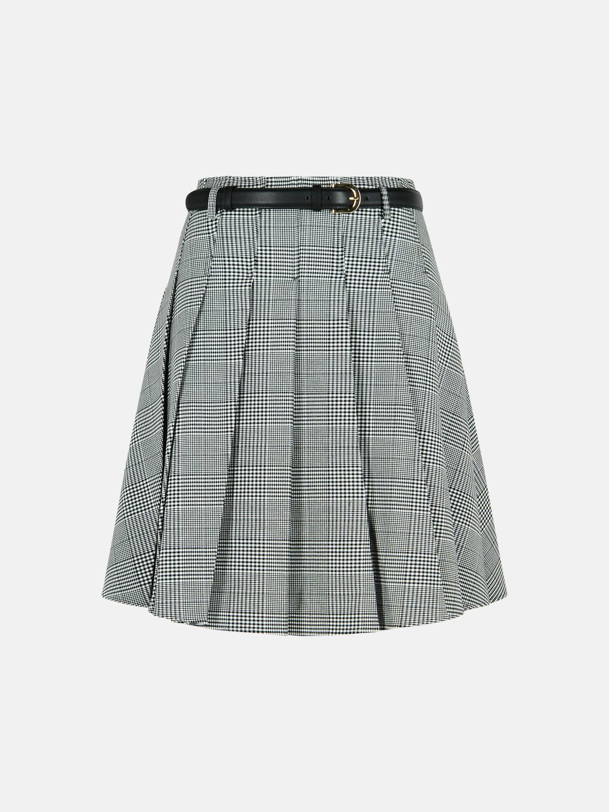 Self-portrait Black Viscose Blend Skirt In Black