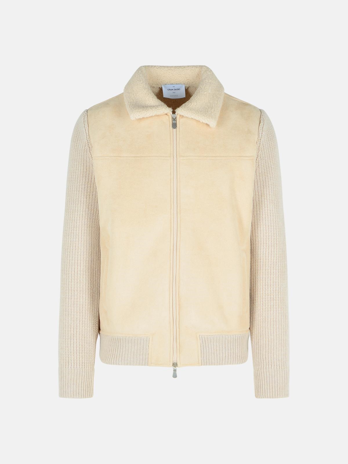 Gran Sasso Ivory Virgin Wool Blend Jacket In Gray