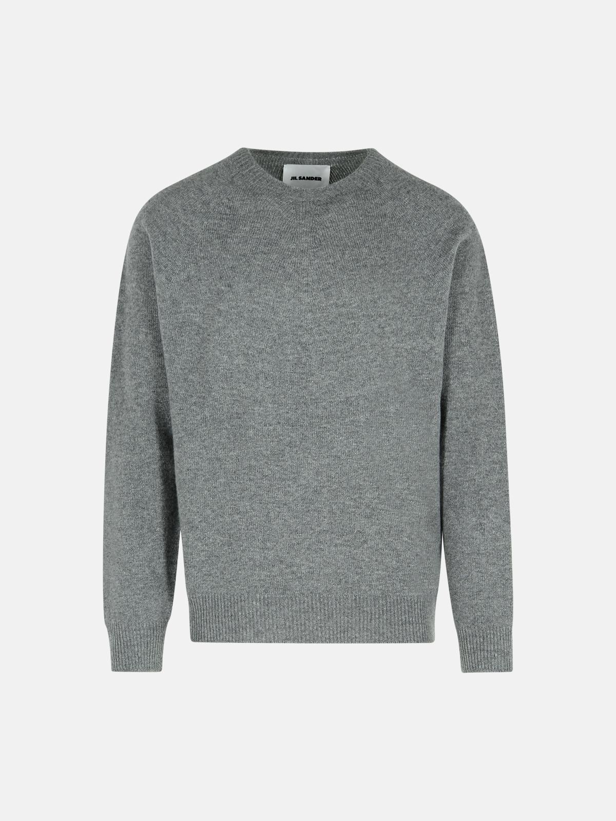 Jil Sander Grey Virgin Wool Blend Sweater