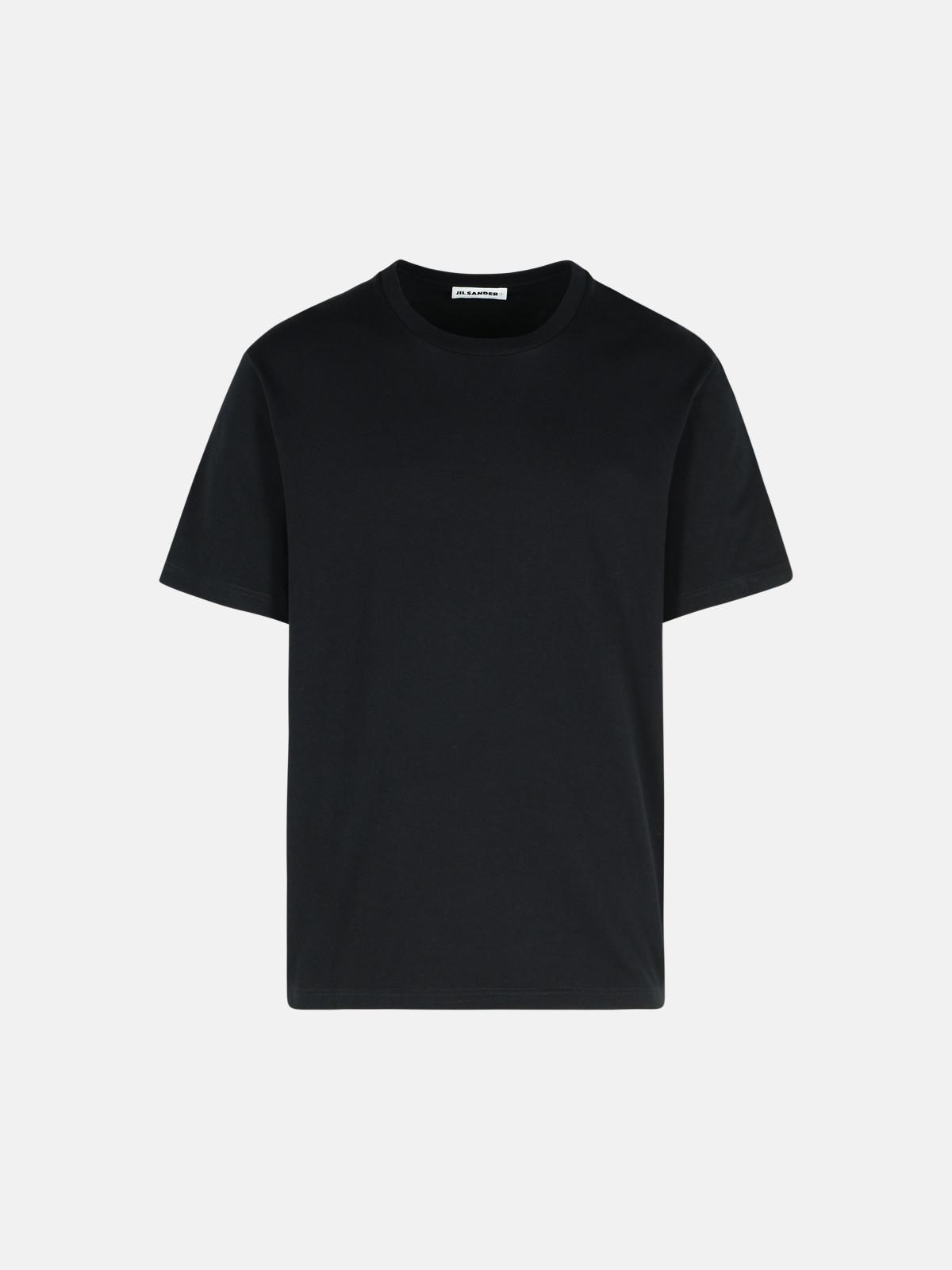 Jil Sander JIL SANDER Black Cotton T-Shirt　JIL SANDER ブラック コットン T シャツ