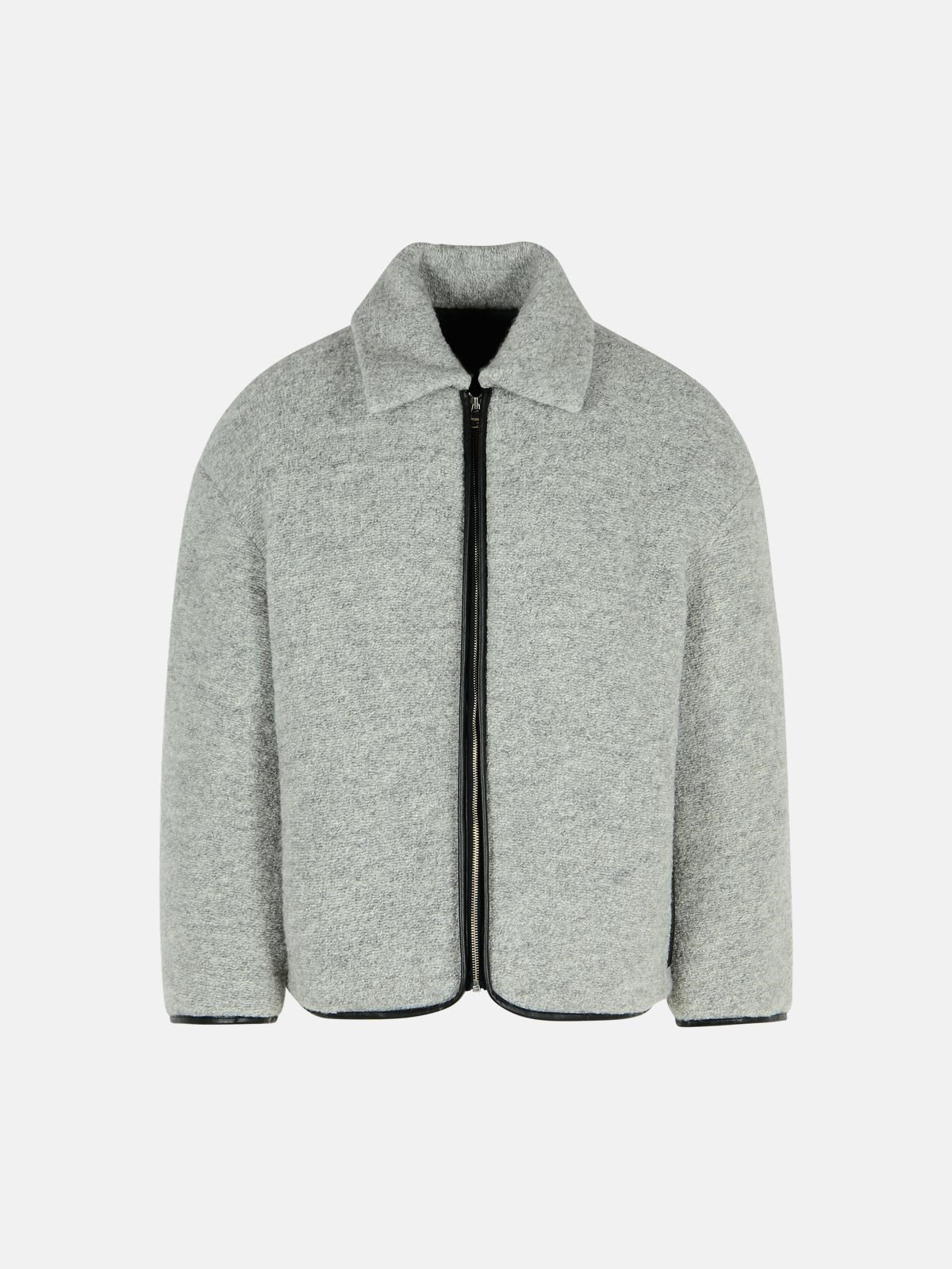 Jw Anderson Grey Wool Blend Jacket In Gray