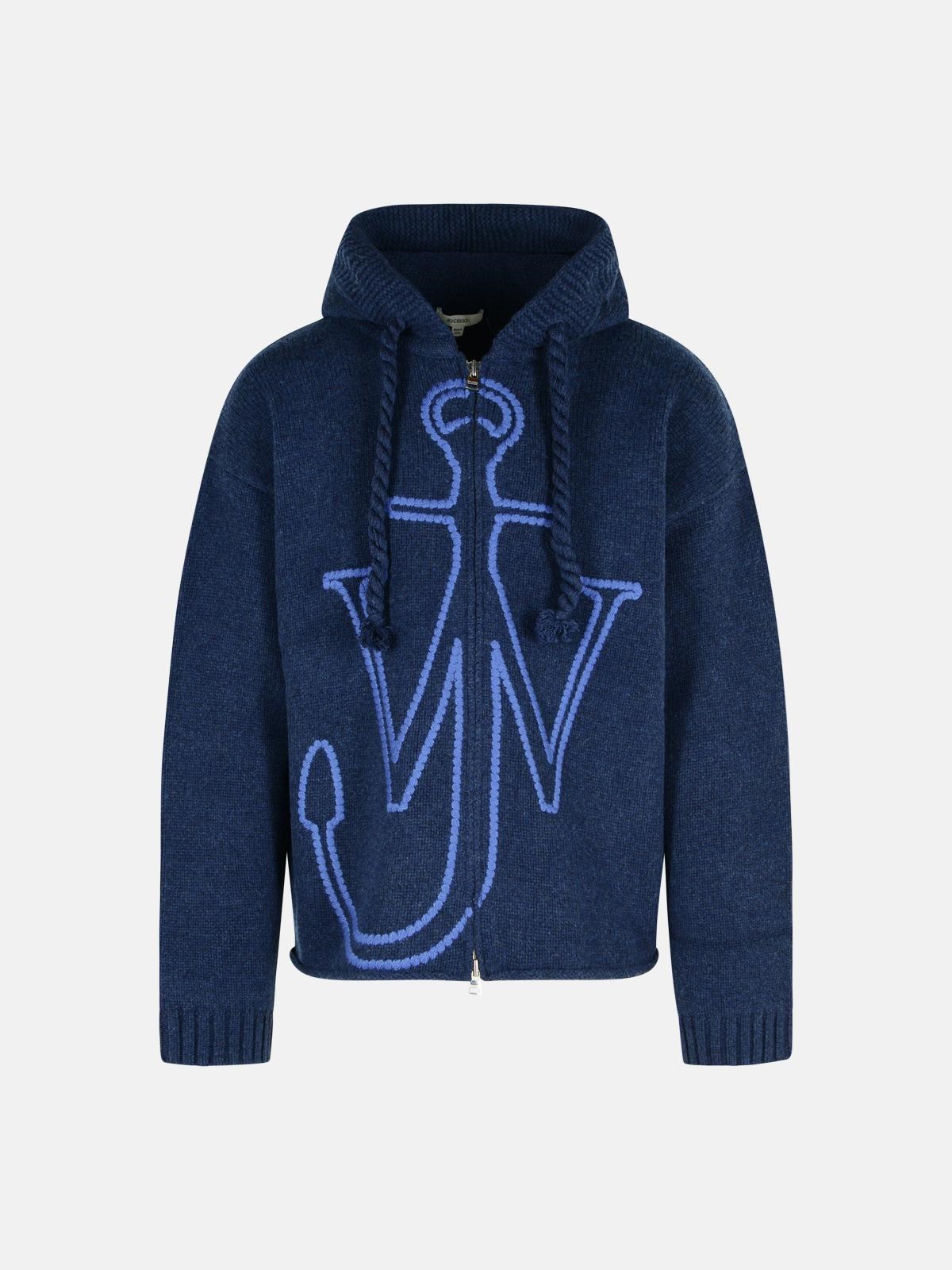 Jw Anderson Blue Wool Sweater