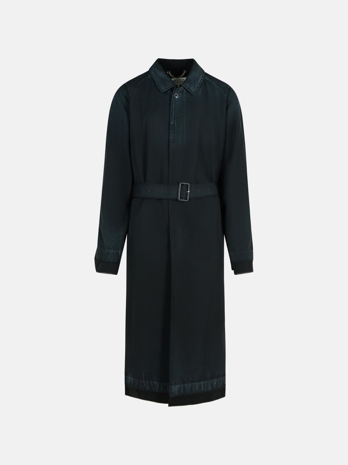 Maison Margiela MAISON MARGIELA Black Virgin Wool Trench Coat　MAISON MARGIELA ブラック バージン ウール トレンチ コート