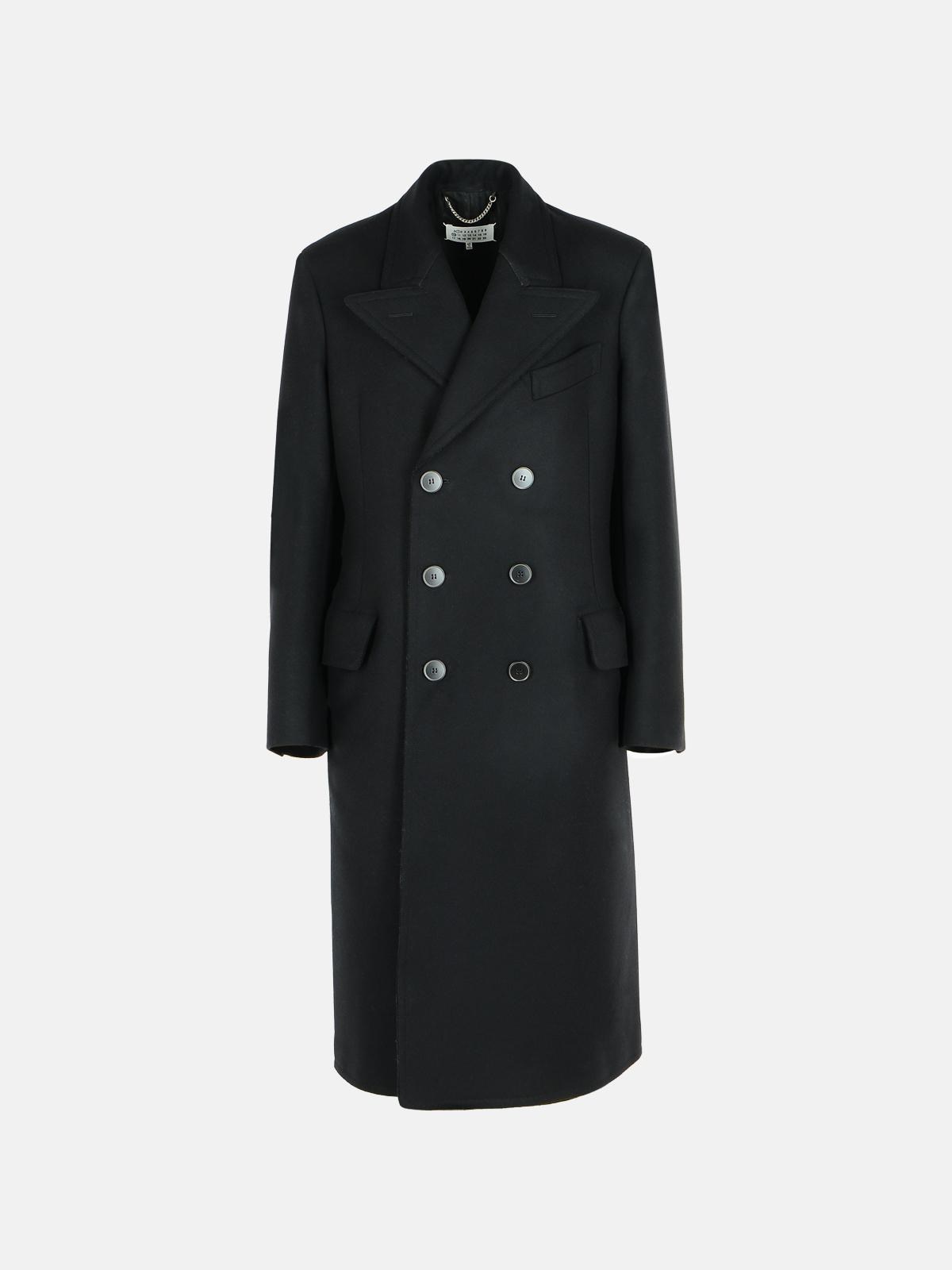 Maison Margiela MAISON MARGIELA Black Virgin Wool Coat　MAISON MARGIELA ブラック バージン ウール コート