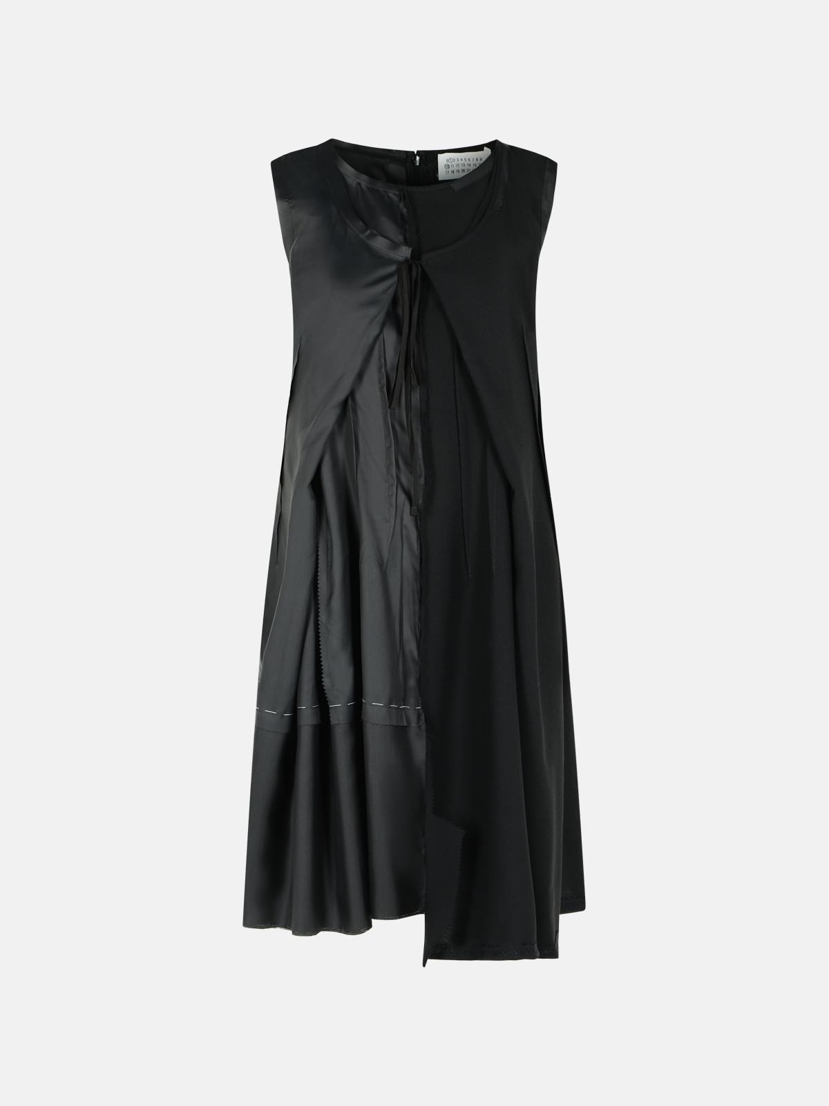 Maison Margiela MAISON MARGIELA Black Cupro Blend Dress　MAISON MARGIELA ブラック キュプラ ブレンド ドレス