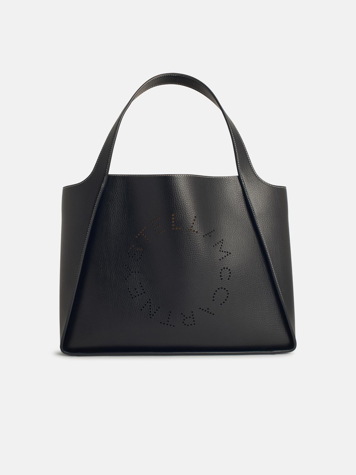 Stella Mccartney 'shopping Soft' Black Vegan Leather Bag