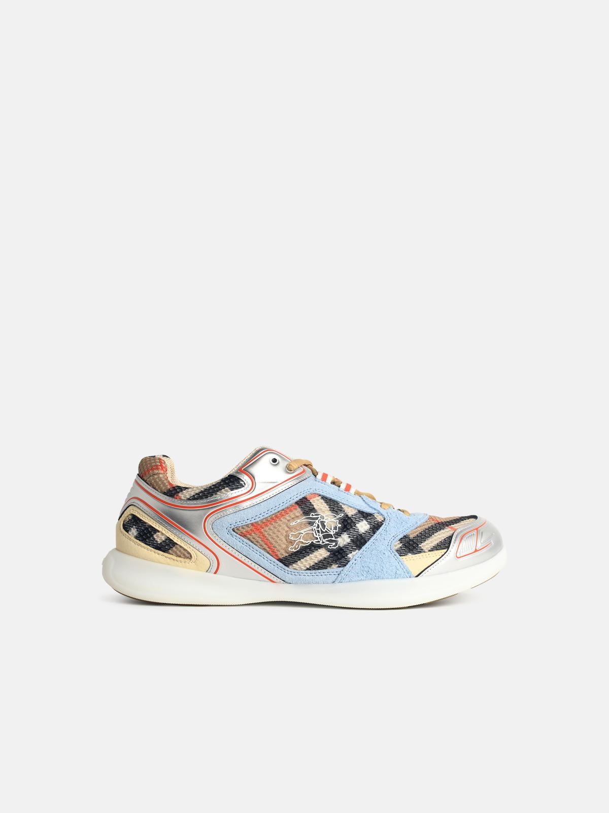 Burberry 'matrix' Multicolor Leather Blend Sneakers In Multi