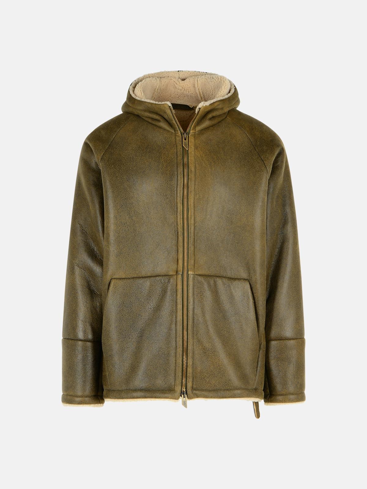 Salvatore Santoro Army Leather Jacket In Green