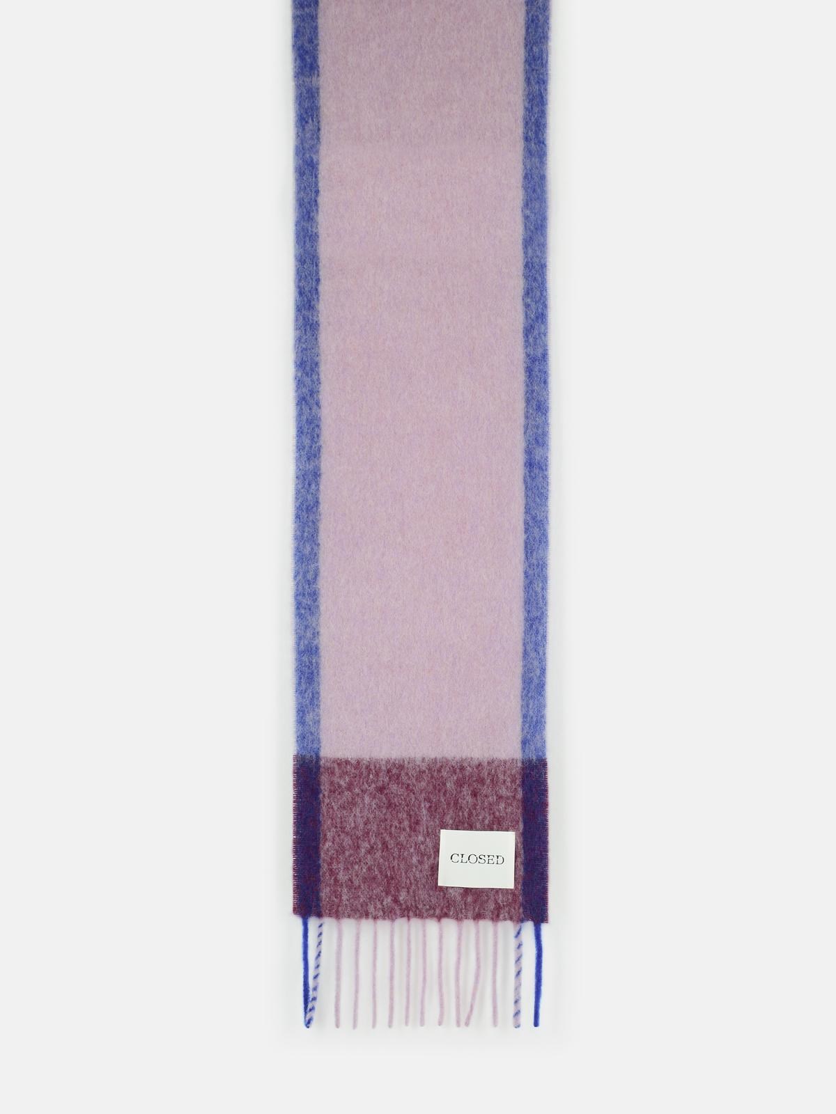 Closed Multicolor Alpaca Blend Scarf In Blue