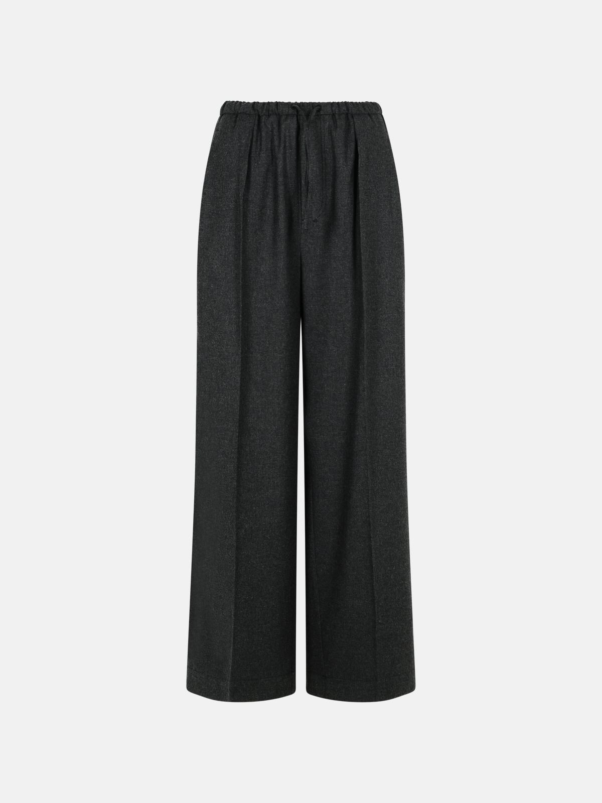 Closed 'wynston' Dark Grey Wool Blend Pants In Gray