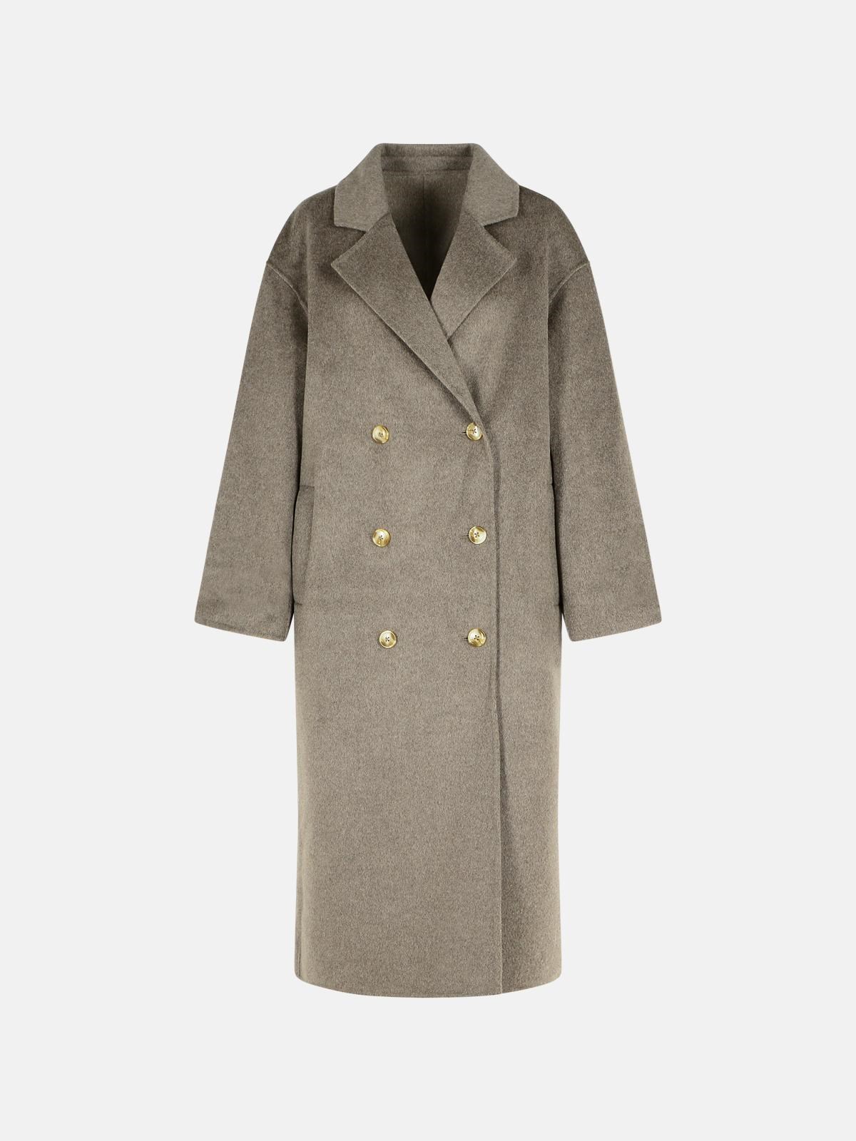 Loulou Studio 'borneo' Melange Mole Cashmere Blend Coat In Sand