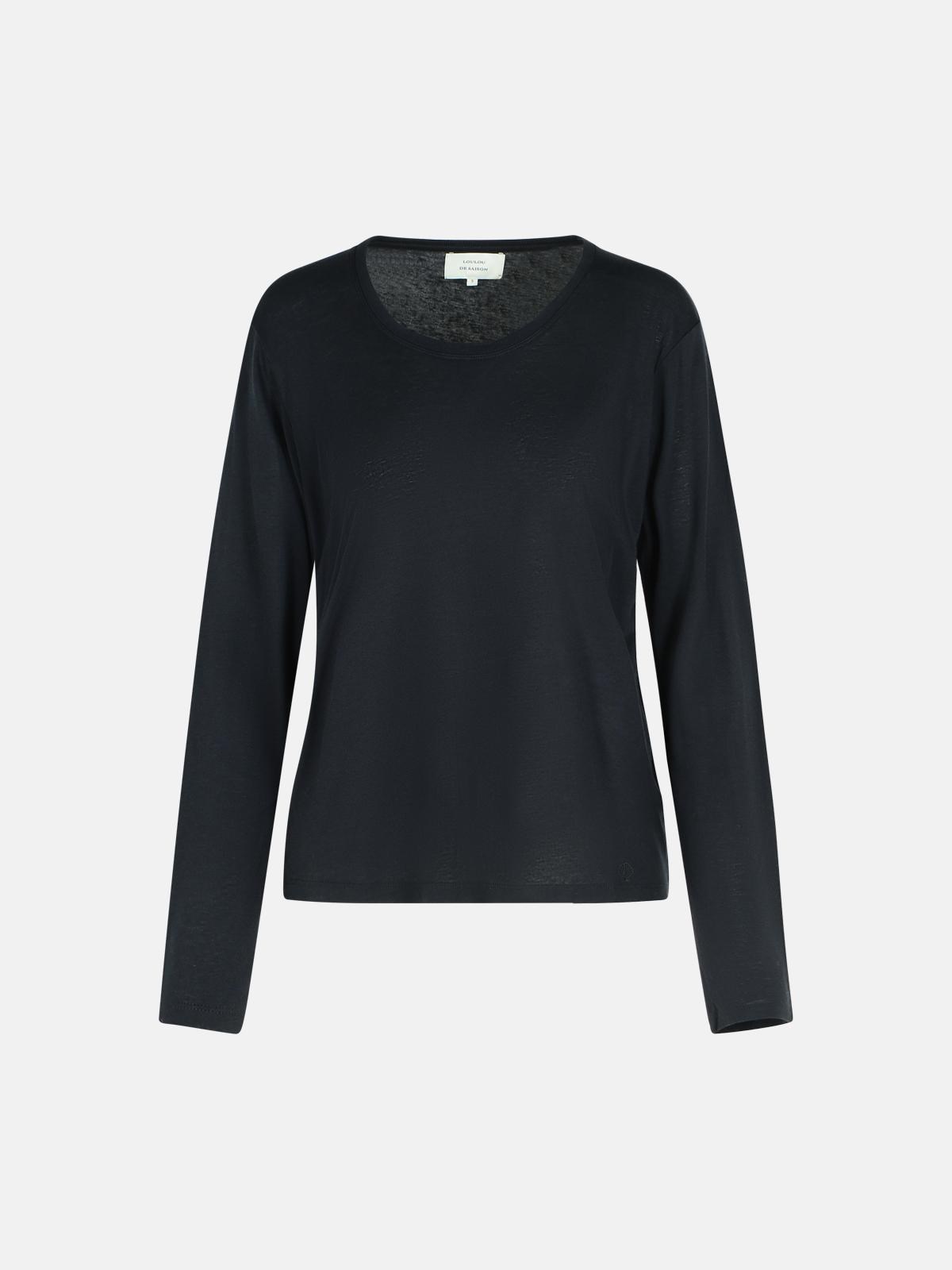 Loulou Studio Black Wool Blend Sweater In Black