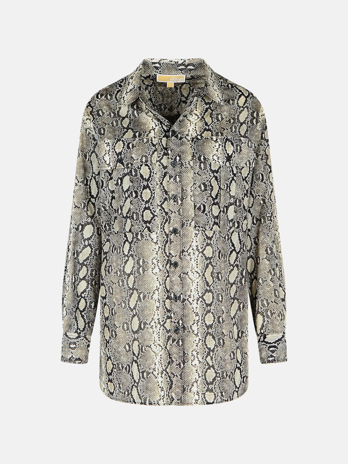 Michael Michael Kors Snake Print Cotton Shirt