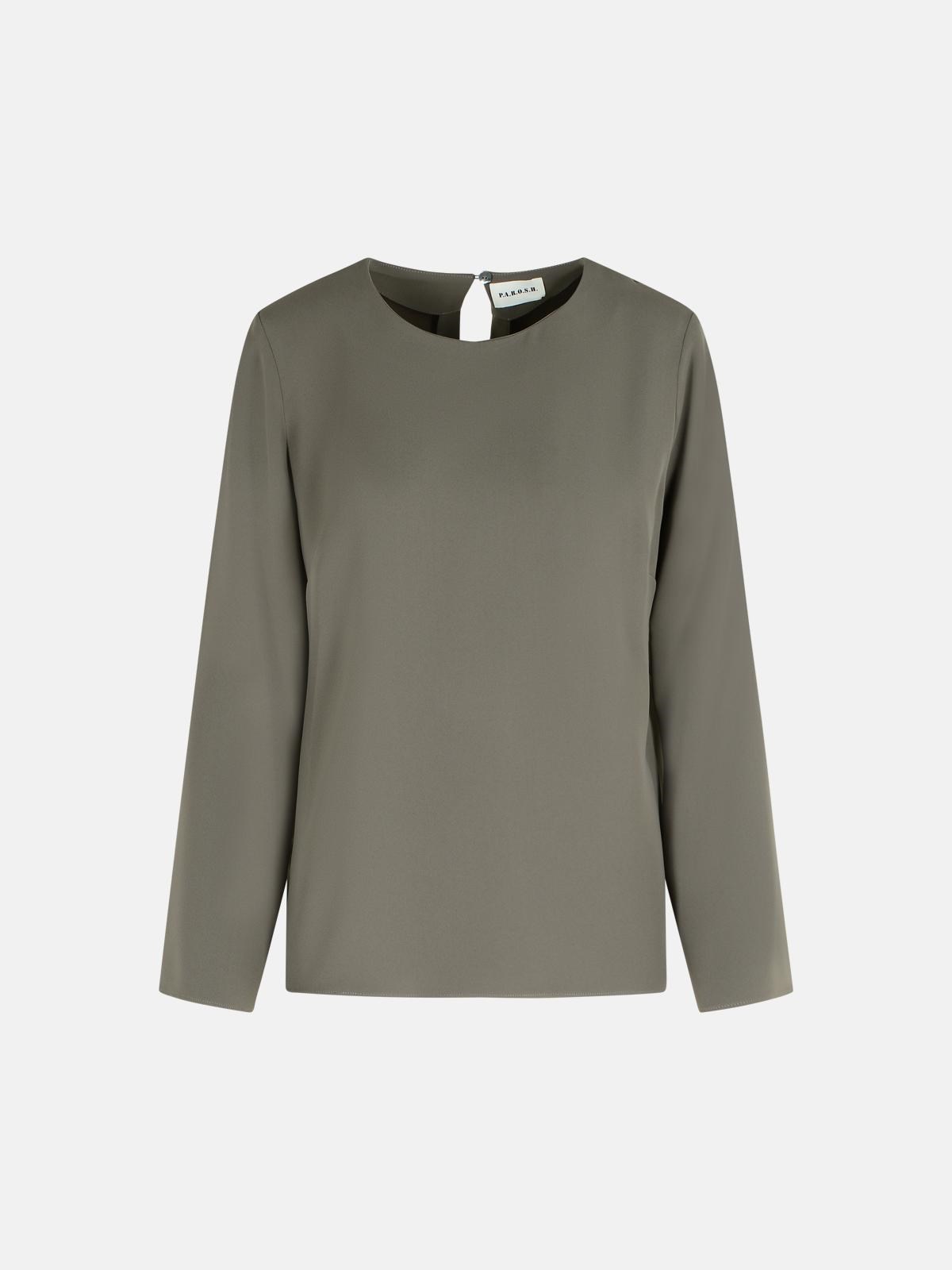 P.A.R.O.S.H. 'Poker' Grey Polyester Blouse