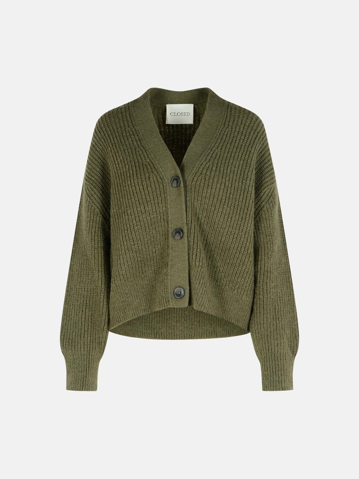 CLOSED Green Alpaca Blend Cardigan
